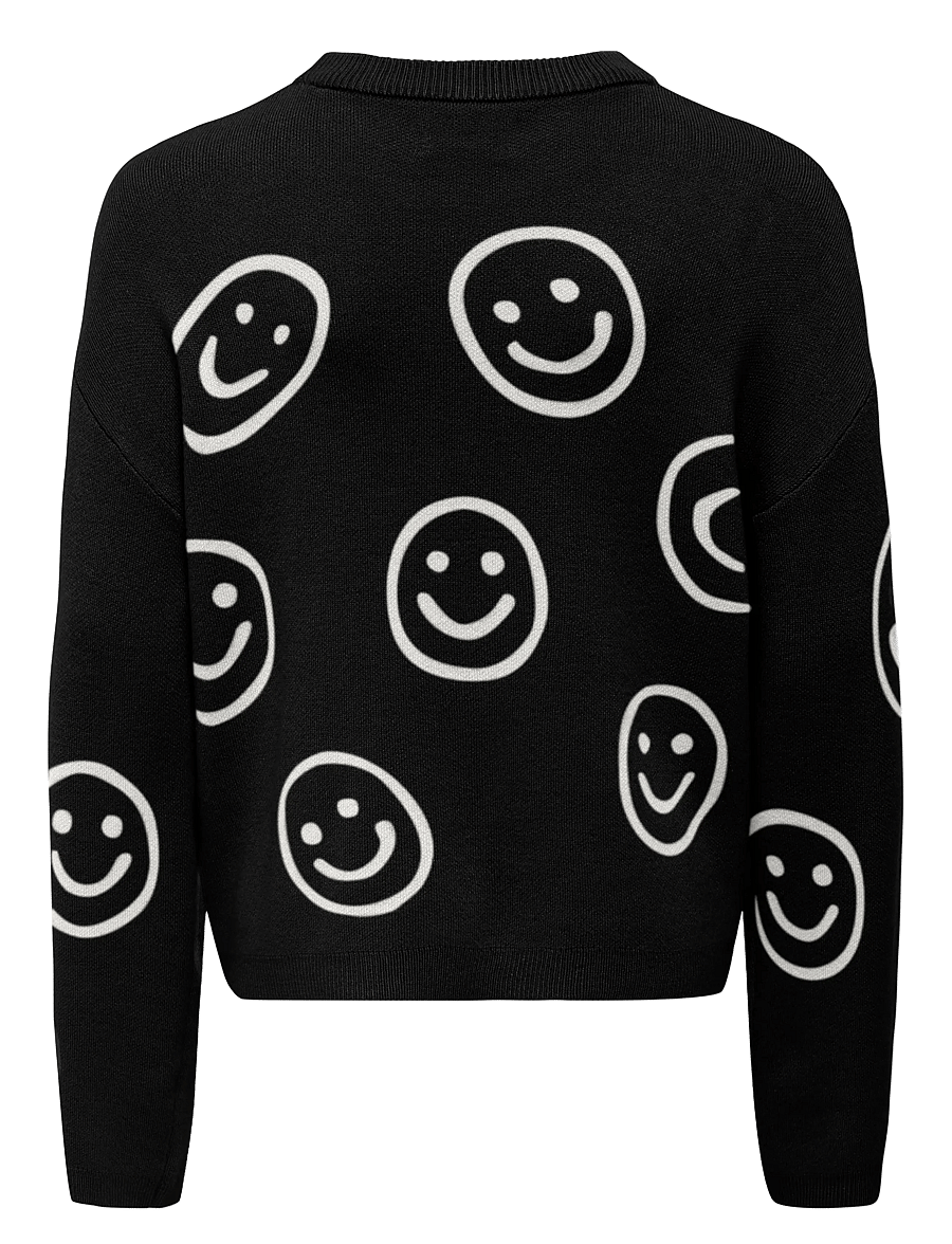 Kids Only - KOGMONTANA LS JQ LOOSE O-NECK CP KNT - pullover - black - 1