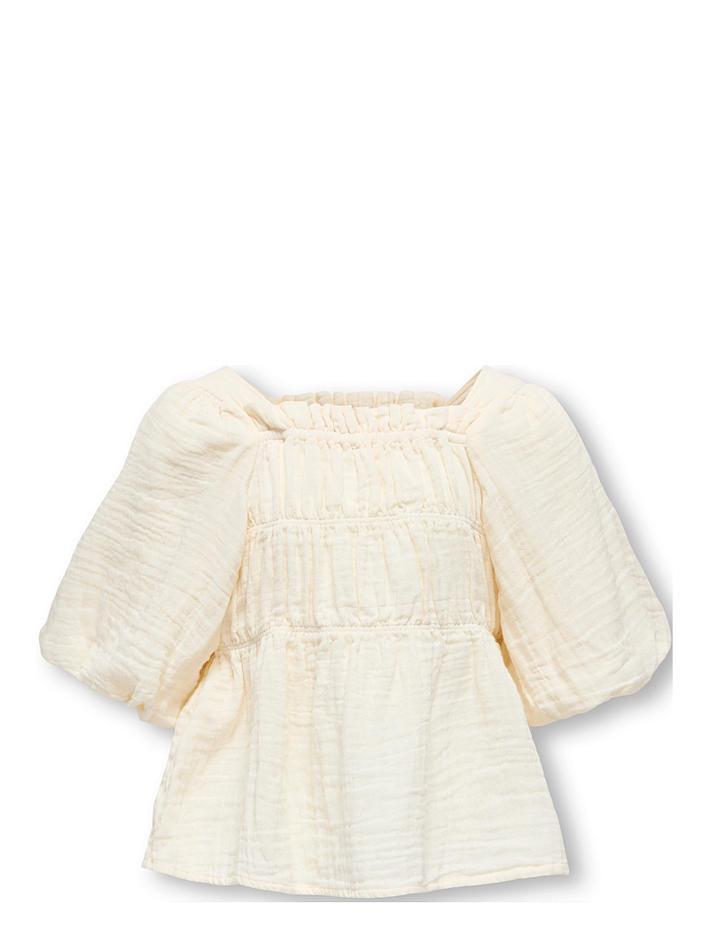 Kids Only - KOGTHYRA LIFE S/S SQUARE TOP CP WVN - blusen & tuniken - birch - 1