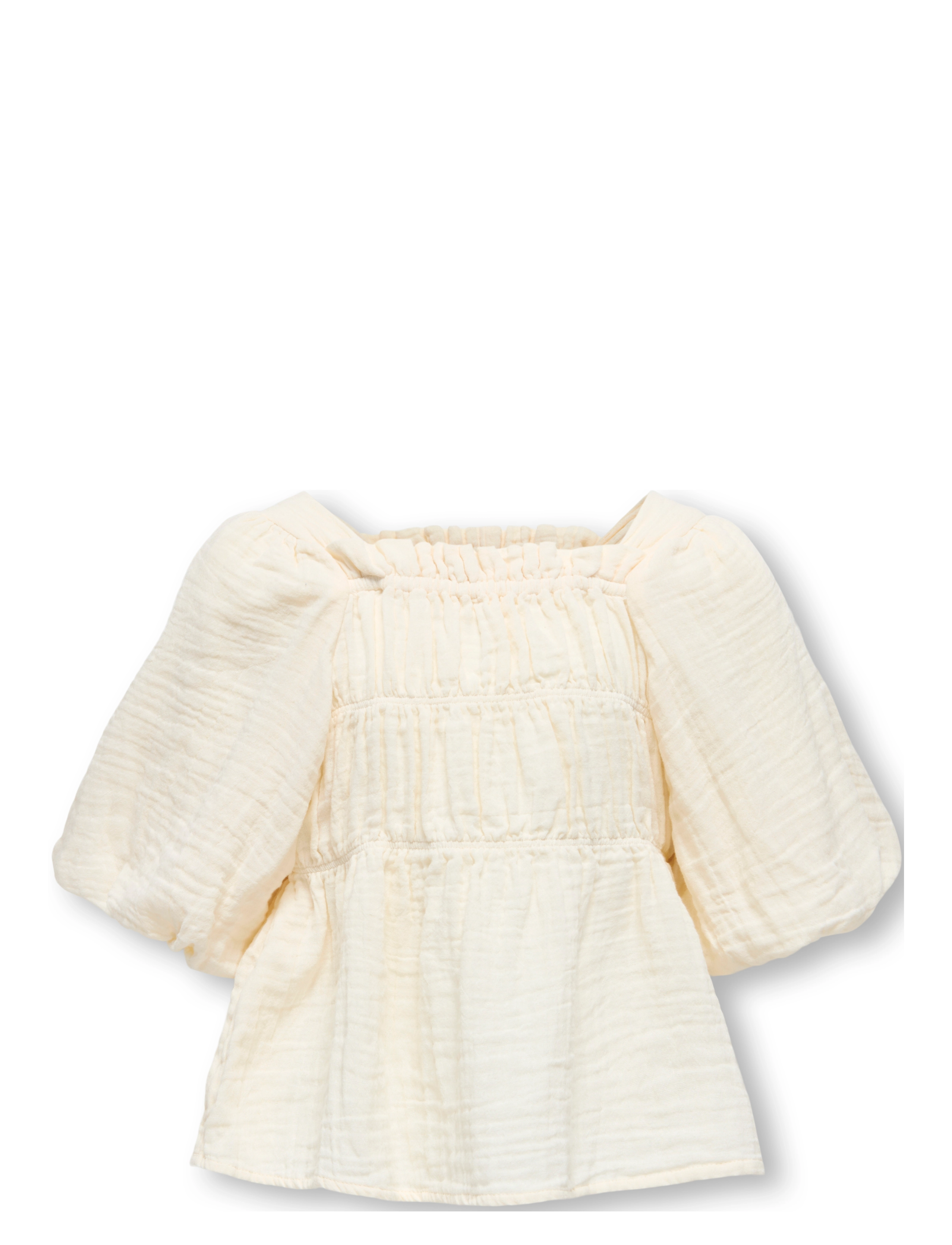 Kids Only - KOGTHYRA LIFE S/S SQUARE TOP CP WVN - puserot & tunikat - birch - 1