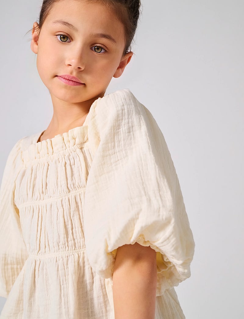 Kids Only - KOGTHYRA LIFE S/S SQUARE TOP CP WVN - blusen & tuniken - birch - 0