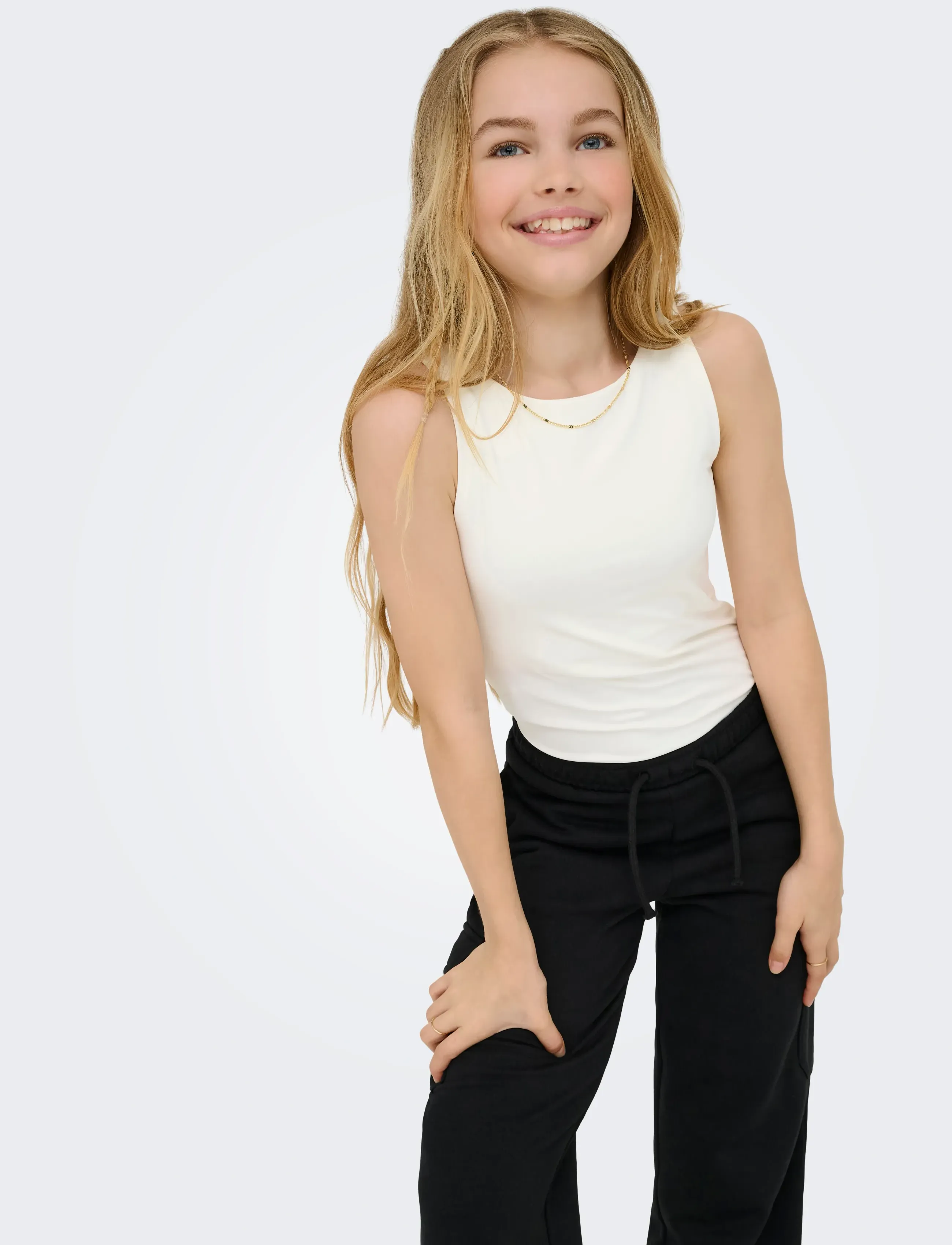 Kids Only - KOGEA S/L 2-WAYS TOP JRS NOOS - tanktops - cloud dancer - 4