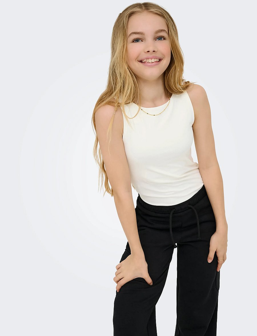 Kids Only - KOGEA S/L 2-WAYS TOP JRS NOOS - Ärmellose tops - cloud dancer - 4