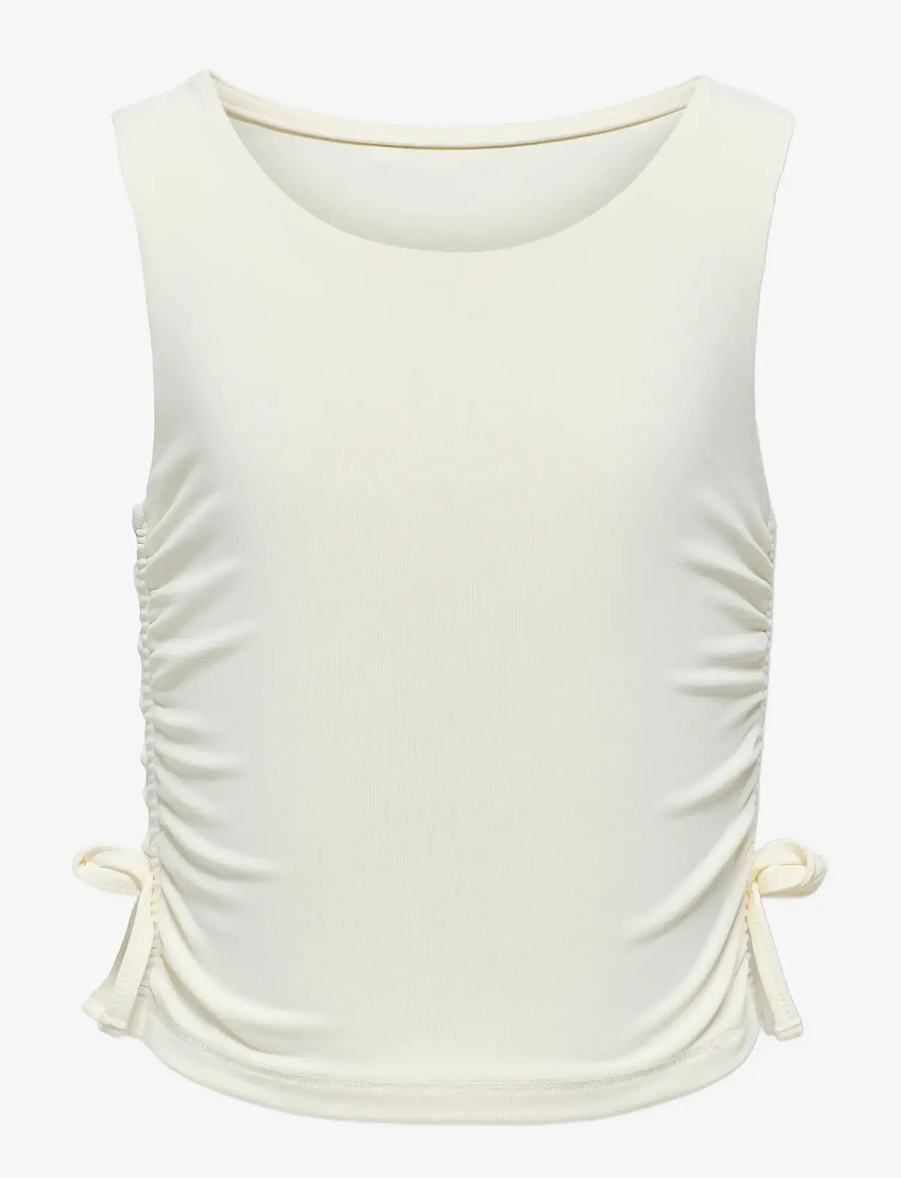 Kids Only - KOGEA S/L RUCHING TOP JRS - tanktops - cloud dancer - 0
