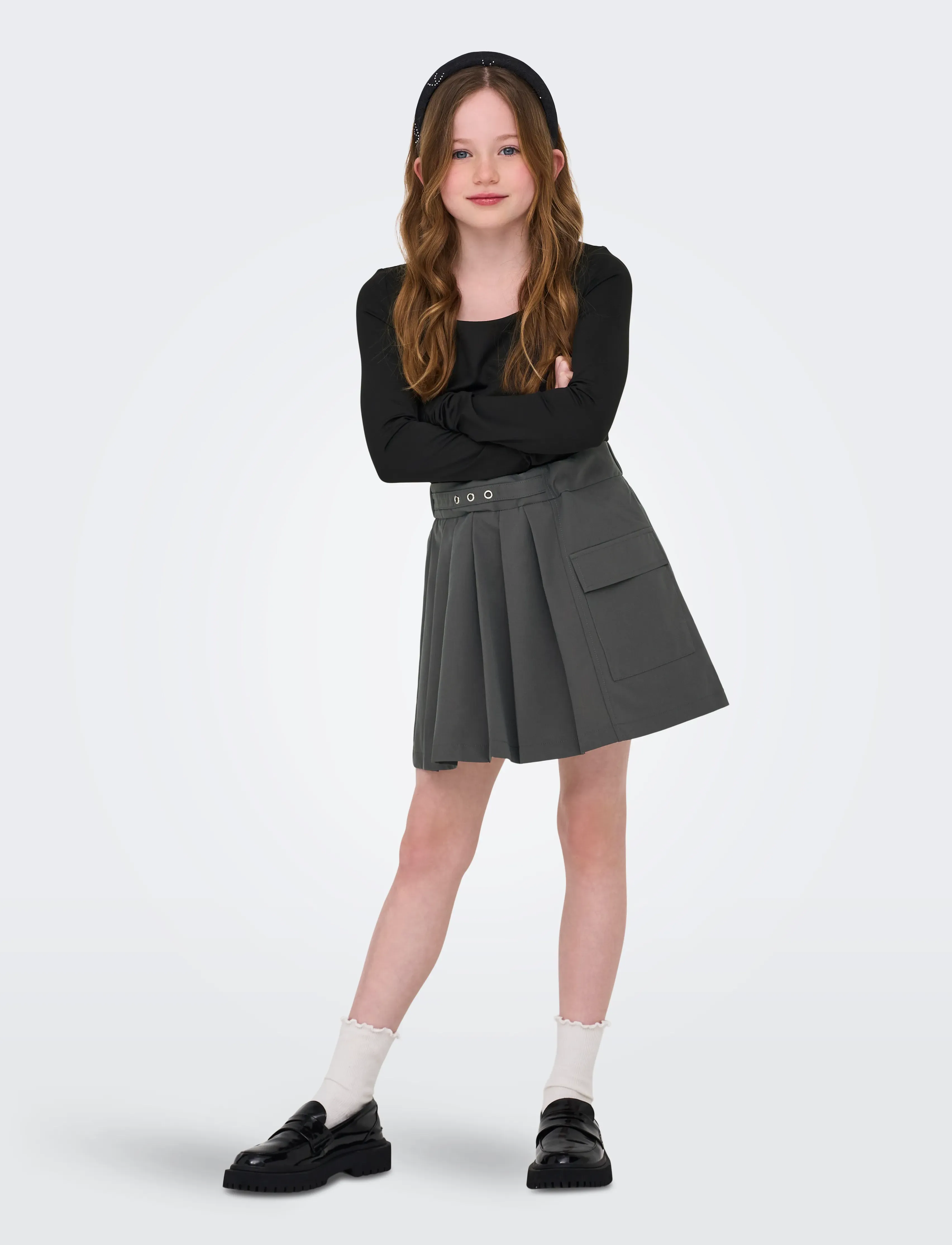 Kids Only - KOGEA L/S 2-WAYS TOP JRS - langermede t-skjorter - black - 5