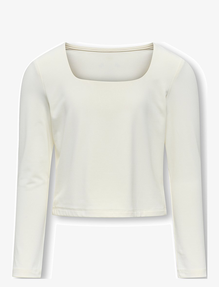 Kids Only - KOGEA L/S 2-WAYS TOP JRS - långärmade t-shirts - cloud dancer - 1