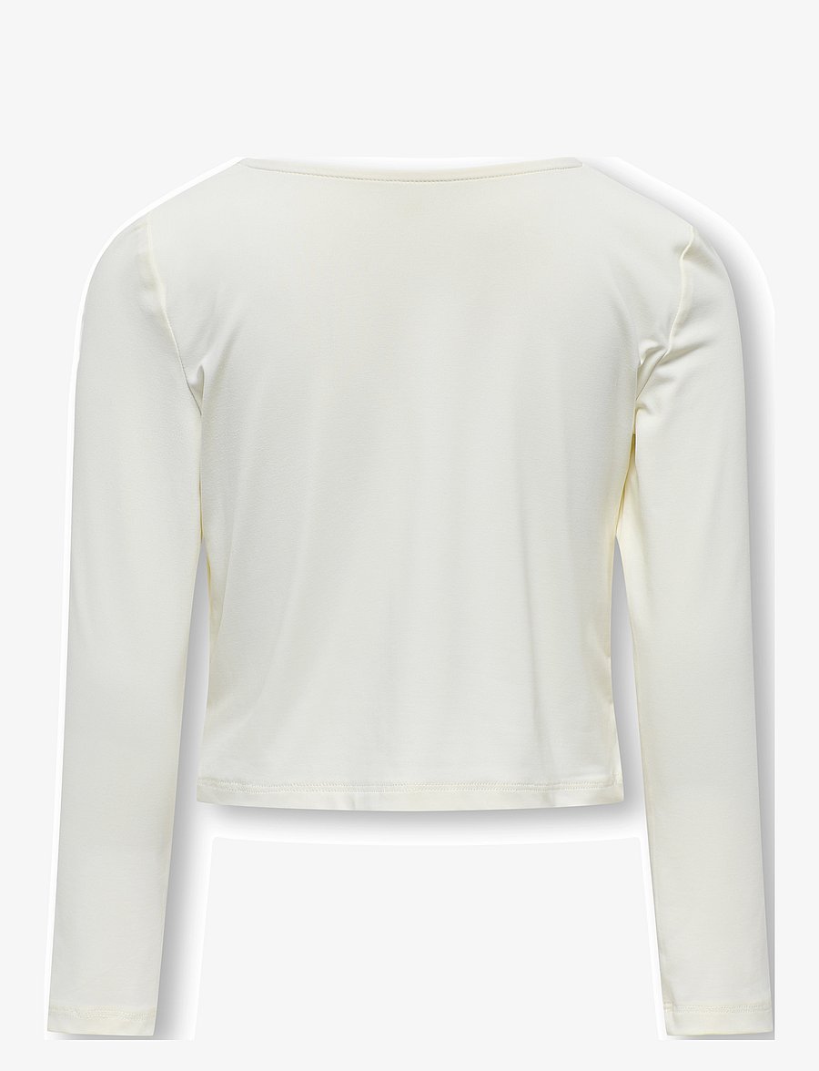 Kids Only - KOGEA L/S 2-WAYS TOP JRS - långärmade t-shirts - cloud dancer - 2