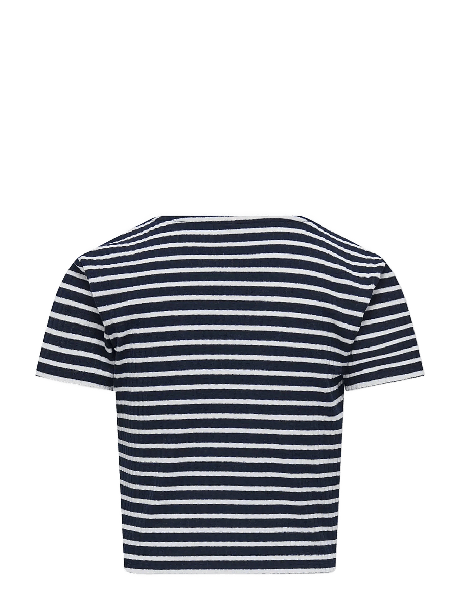 Kids Only - KOGNELLA STRIPED S/S O-NECK TOP JRS NOOS - lühikeste varrukatega t-särgid - night sky - 2