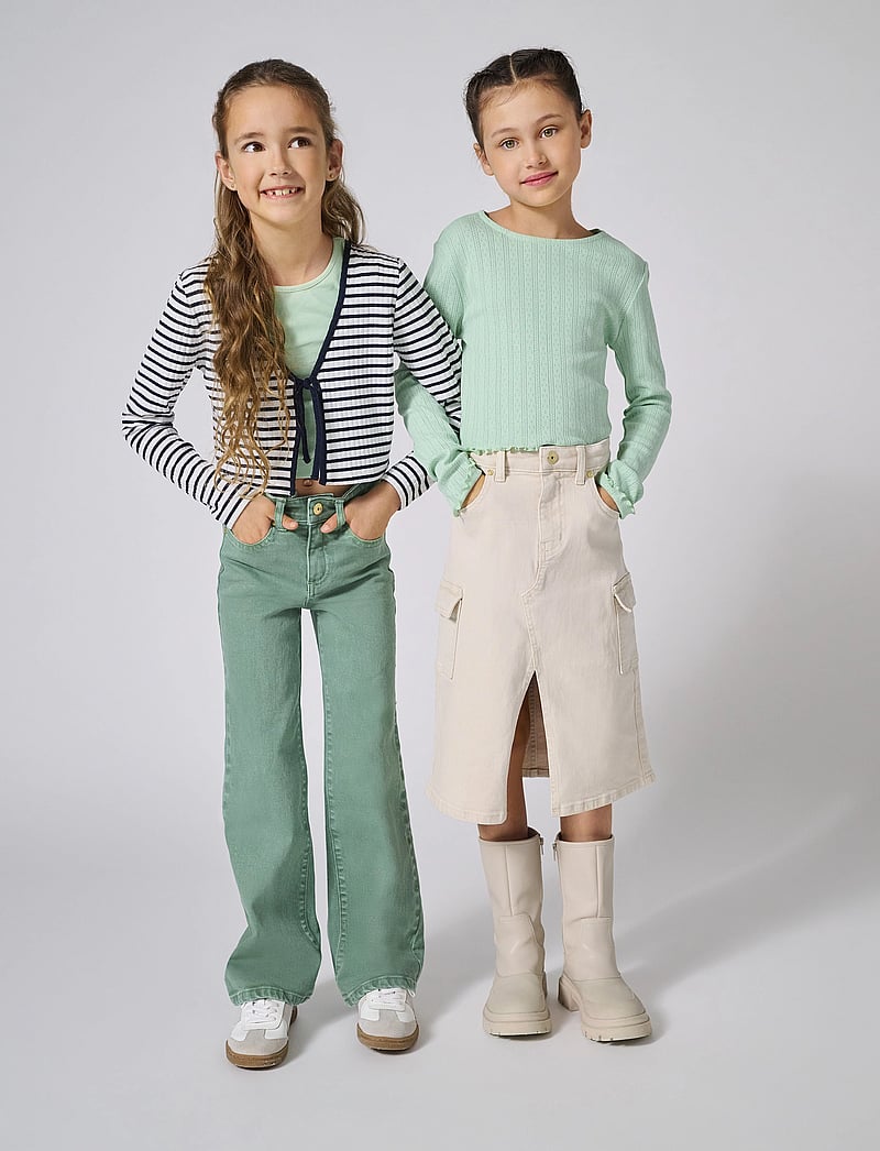 Kids Only - KOGNELLA STRIPED L/S CARDIGAN JRS - cloud dancer - 0