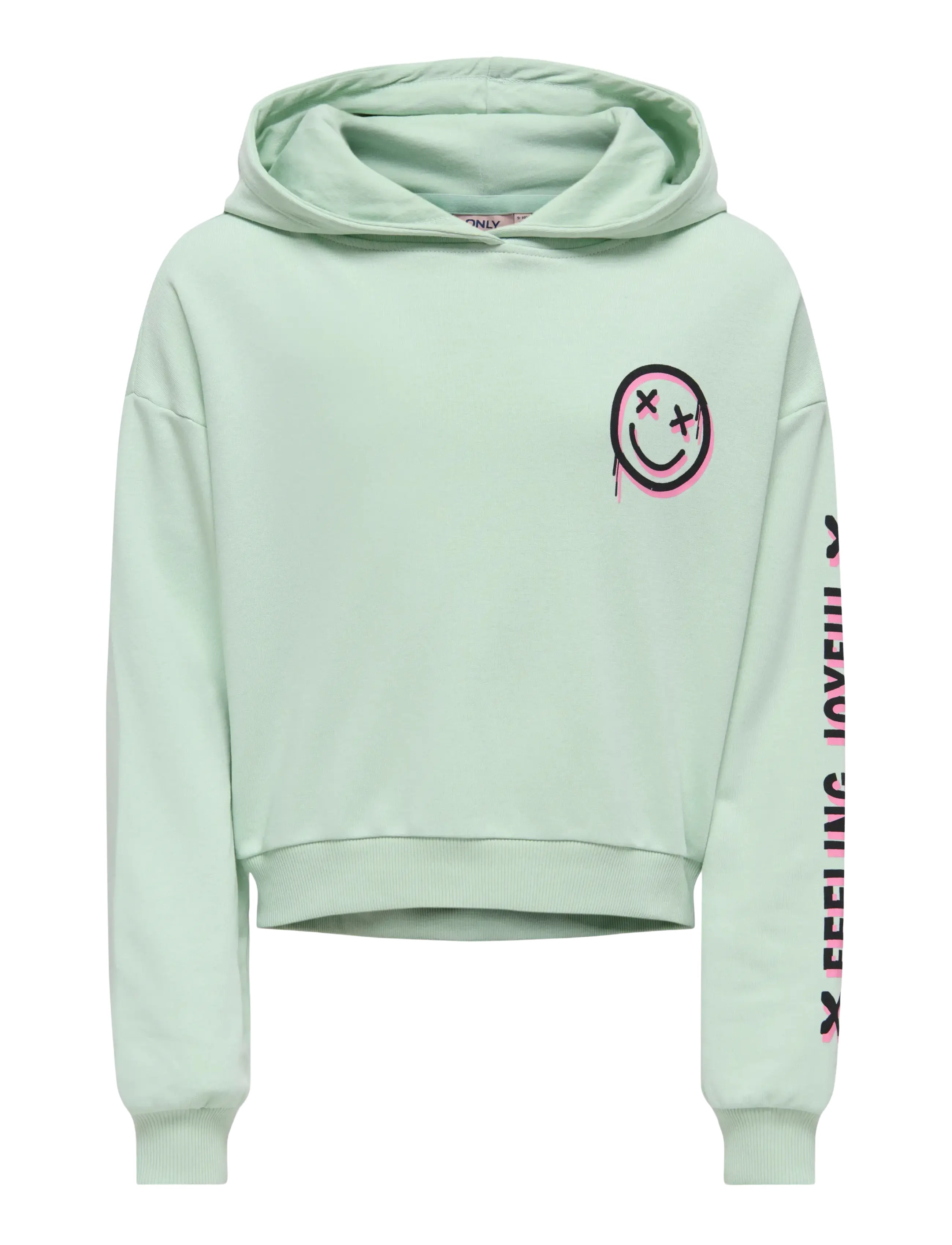 Kids Only KOGSMILE LIFE L/S HOOD UB SWT NOOS - Riided - AQUA FOAM / green