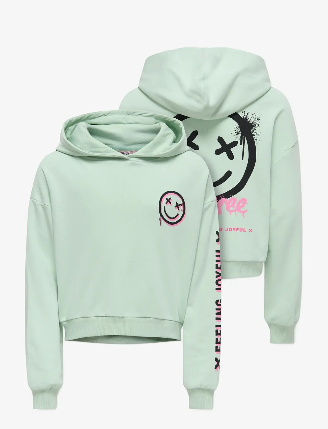 Kids Only - KOGSMILE LIFE L/S HOOD UB SWT NOOS - hættetrøjer - aqua foam - 2
