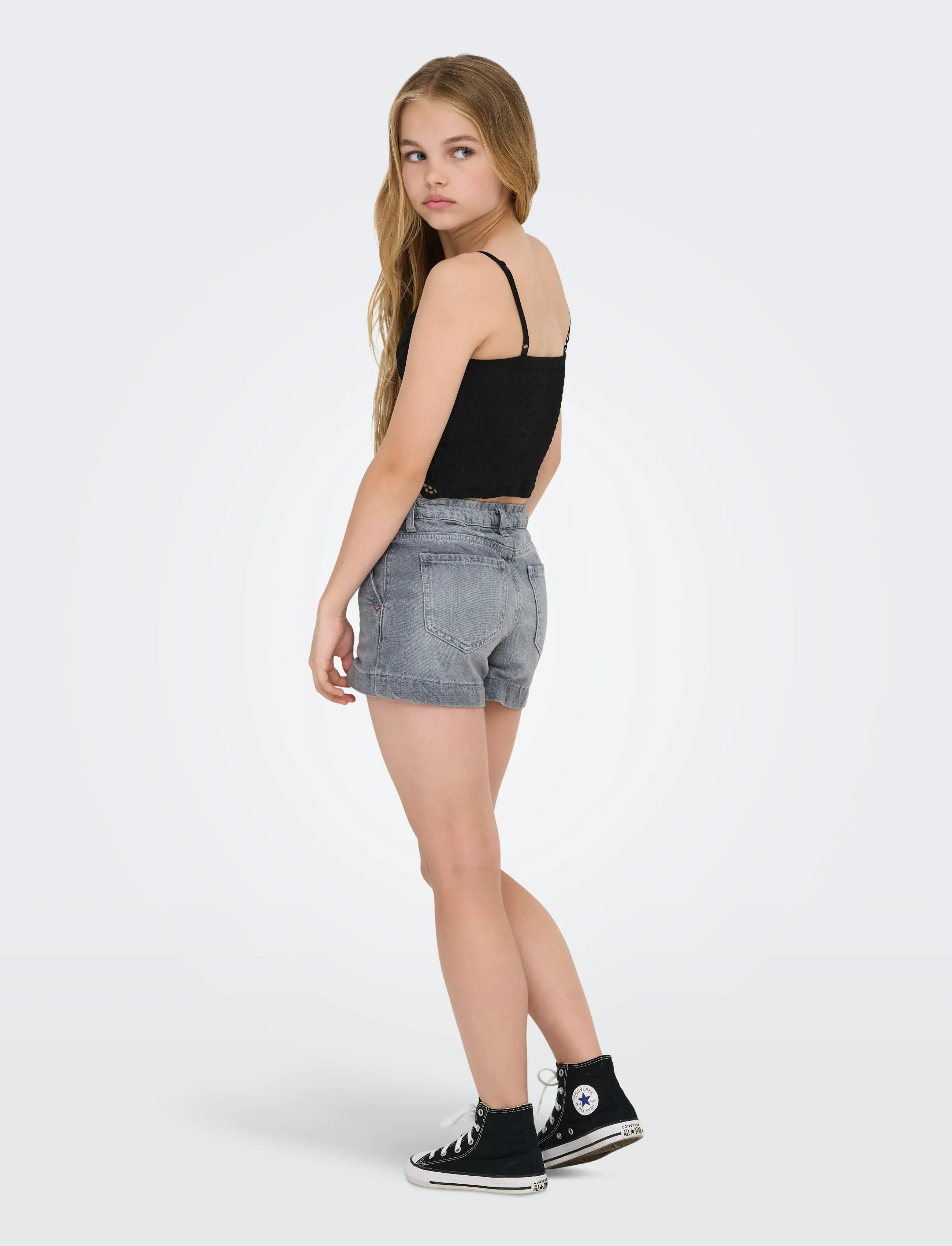Kids Only - KOGCOMET WIDE SHORTS DNM MAT624 NOOS - denimshorts - medium grey denim - 3