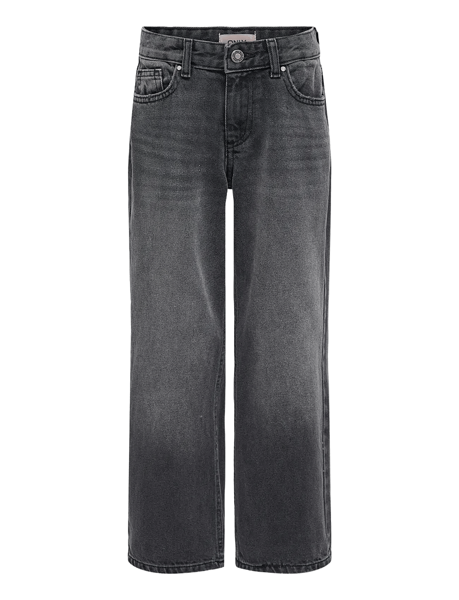 Kids Only - KOGELLA MW WIDE TAI523 DNM NOOS - hosen mit weitem bein - washed black - 0
