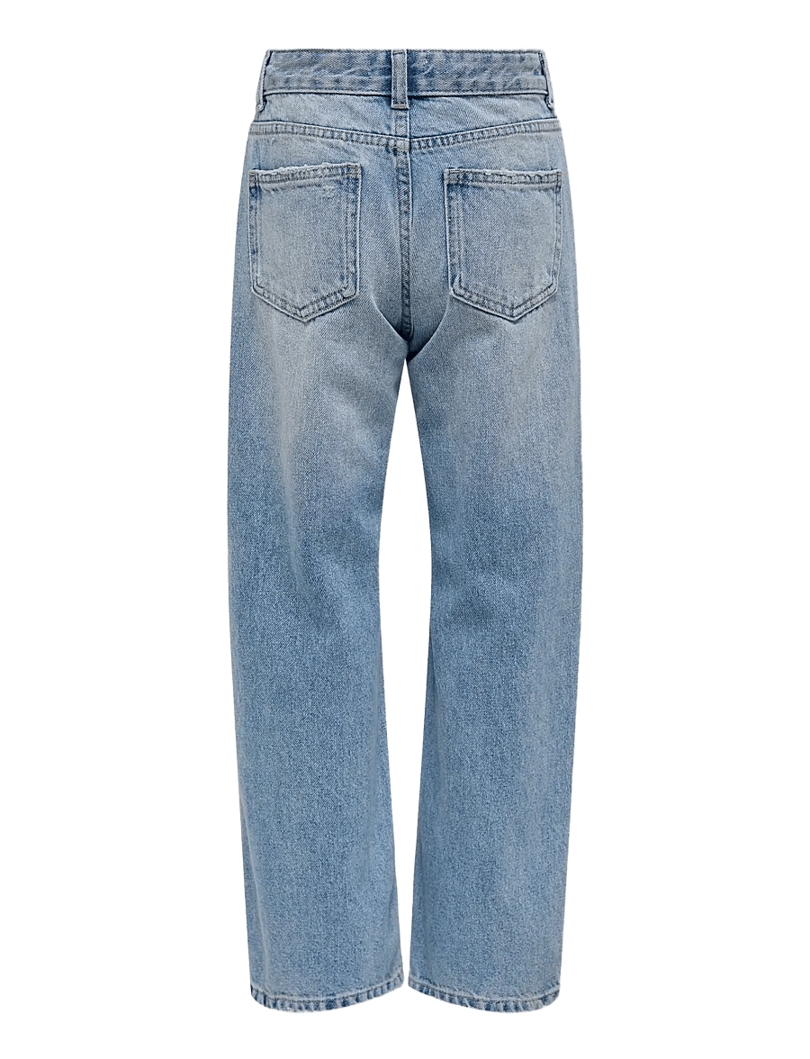 Kids Only - KOGELLA MW WIDE TAI518 DNM NOOS - hosen mit weitem bein - light blue denim - 2