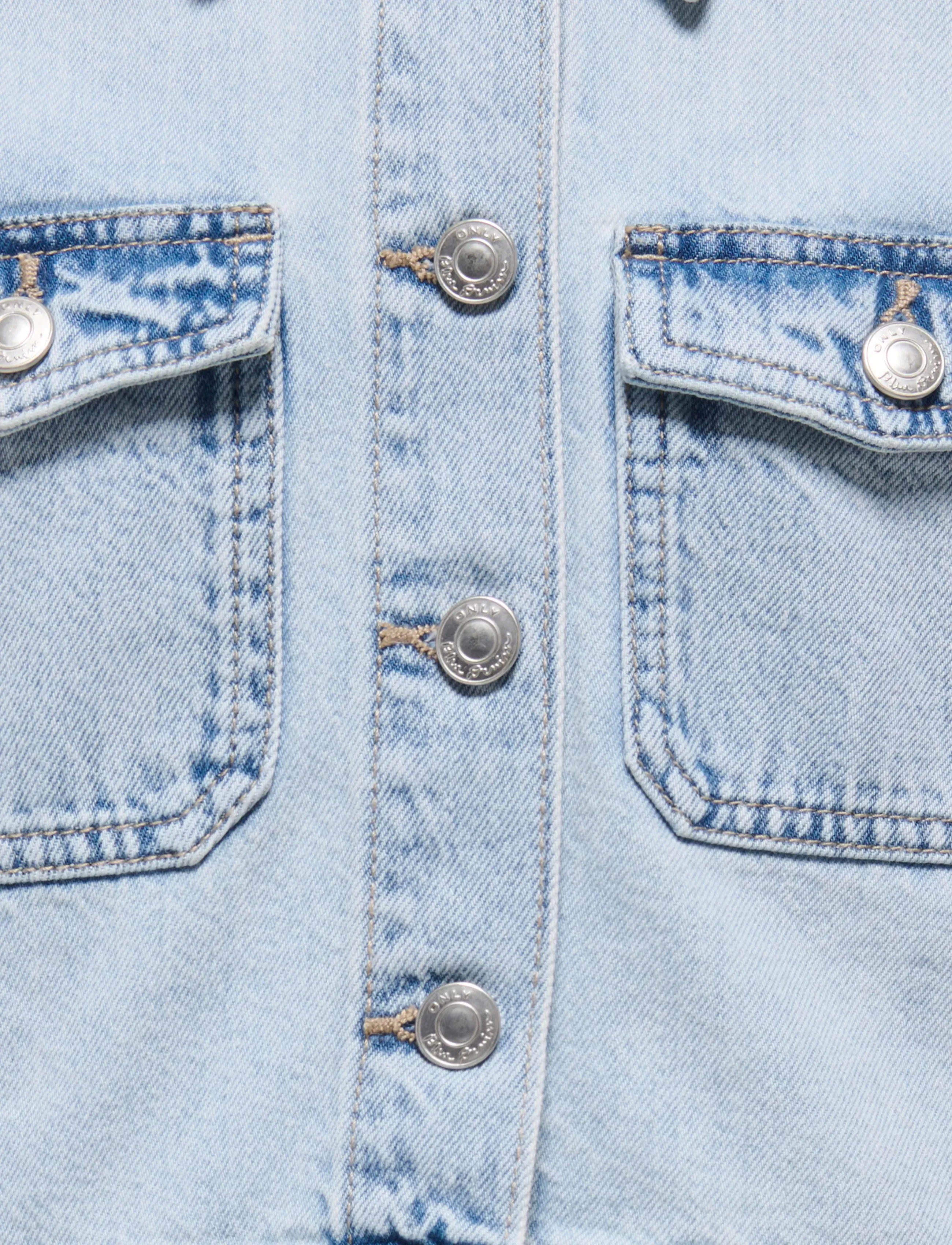Kids Only - KOGLUMI LS JACKET DNM PIM NOOS - denimjakker - light blue denim - 2