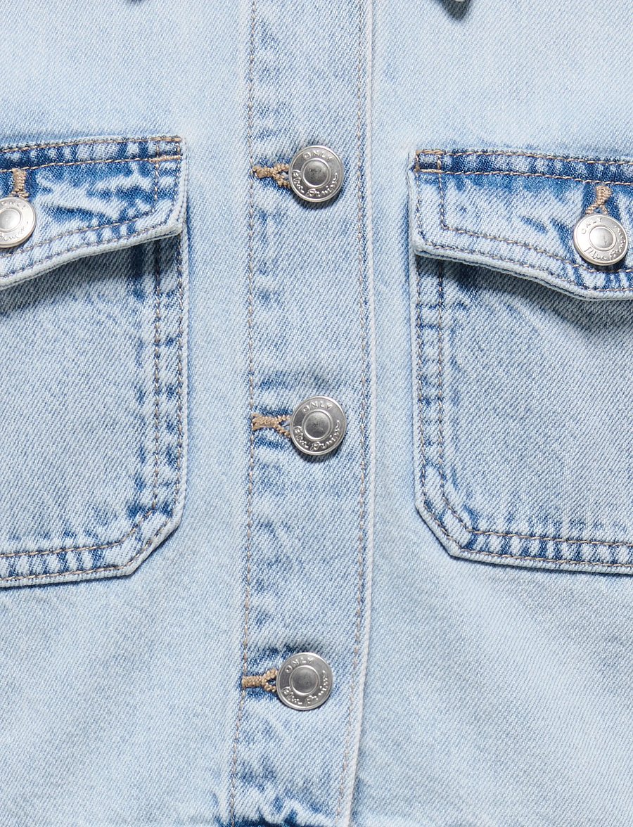 Kids Only - KOGLUMI LS JACKET DNM PIM NOOS - teksatagid - light blue denim - 2