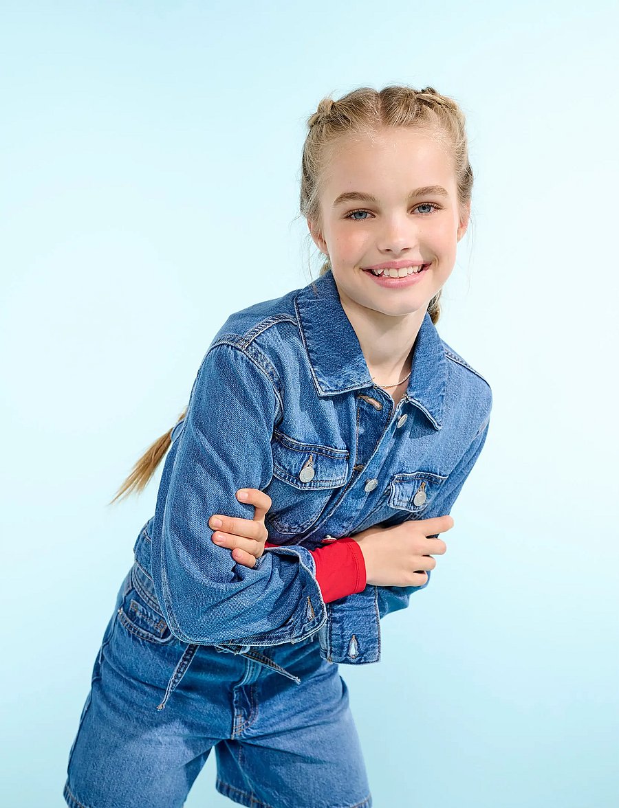 Kids Only - KOGLUMI LS JACKET DNM PIM NOOS - denimjakker - medium blue denim - 0
