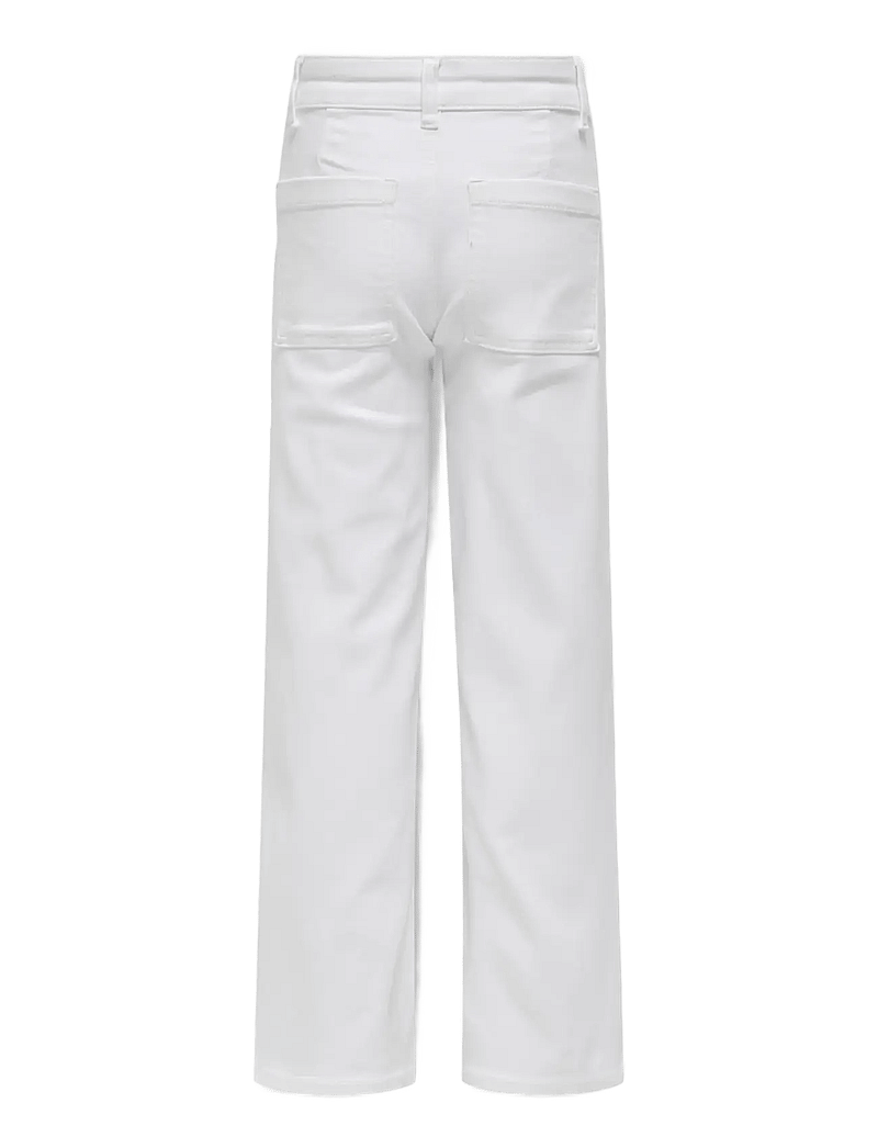 Kids Only - KOGSYLVIE CLEAN WIDE LEG WHITE PIM NOOS - laia säärega teksad - white - 1