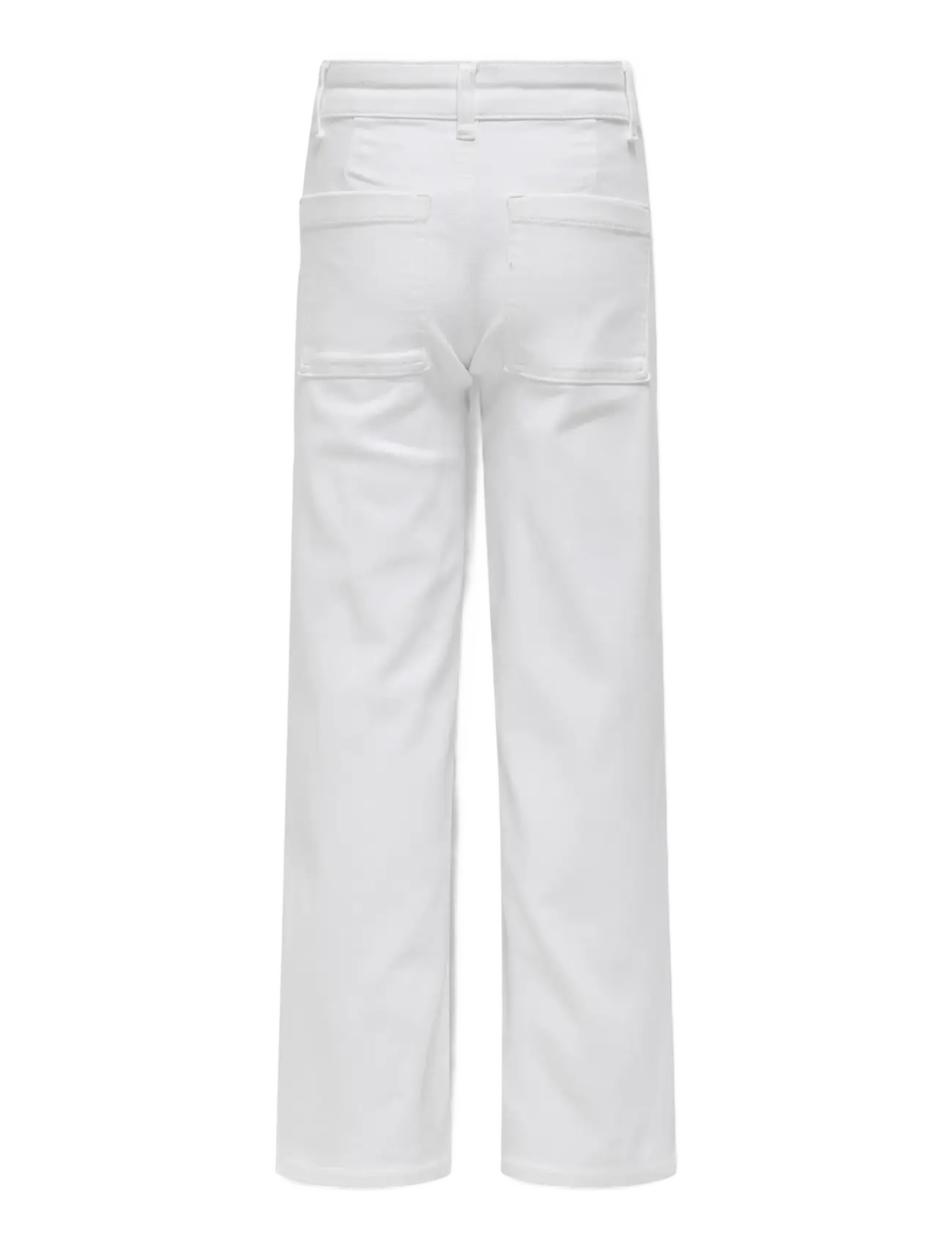 Kids Only - KOGSYLVIE CLEAN WIDE LEG WHITE PIM NOOS - hosen mit weitem bein - white - 1