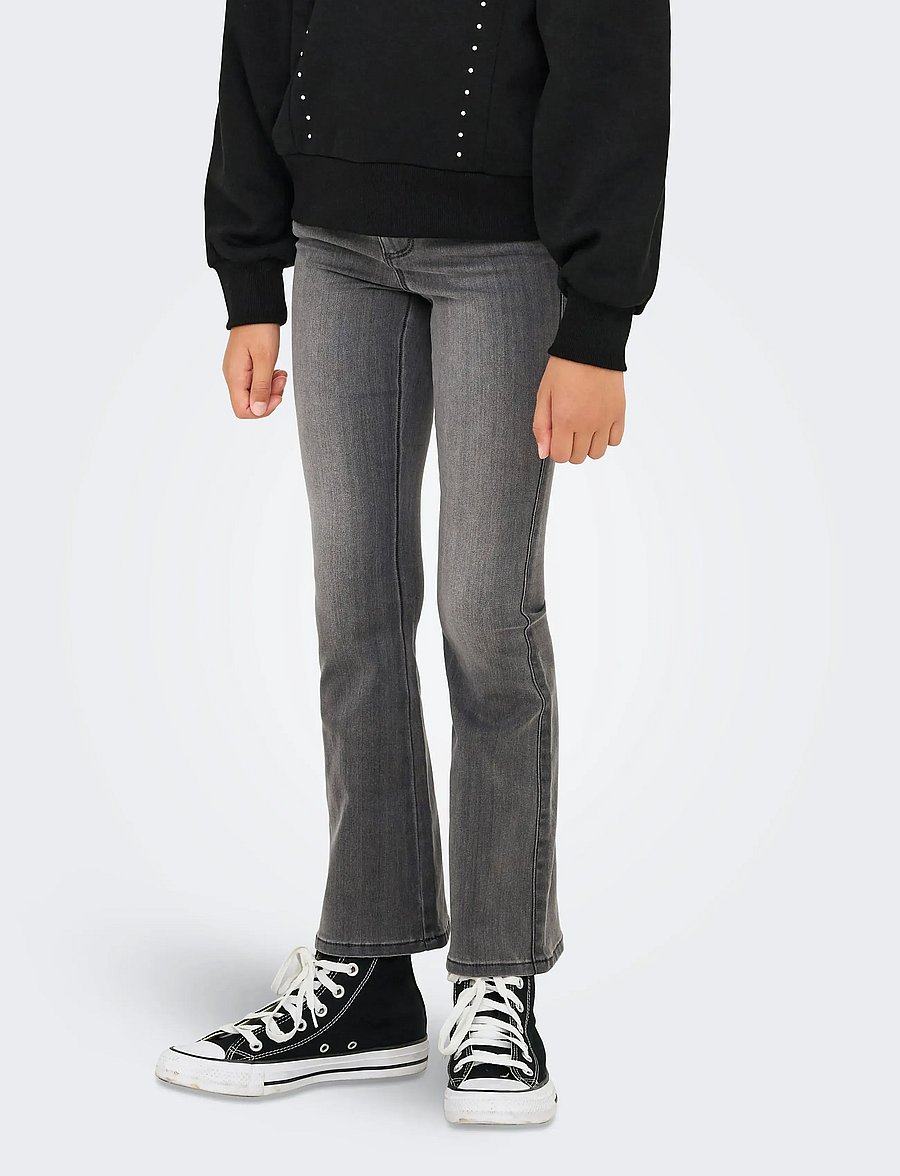 Kids Only - KOGROYAL LIFE REG FLARED PIM021 NOOS - bootcut jeans - dark grey denim - 0