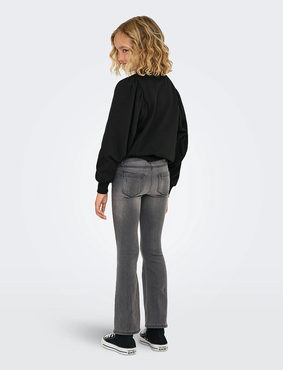 Kids Only - KOGROYAL LIFE REG FLARED PIM021 NOOS - bootcut jeans - dark grey denim - 3