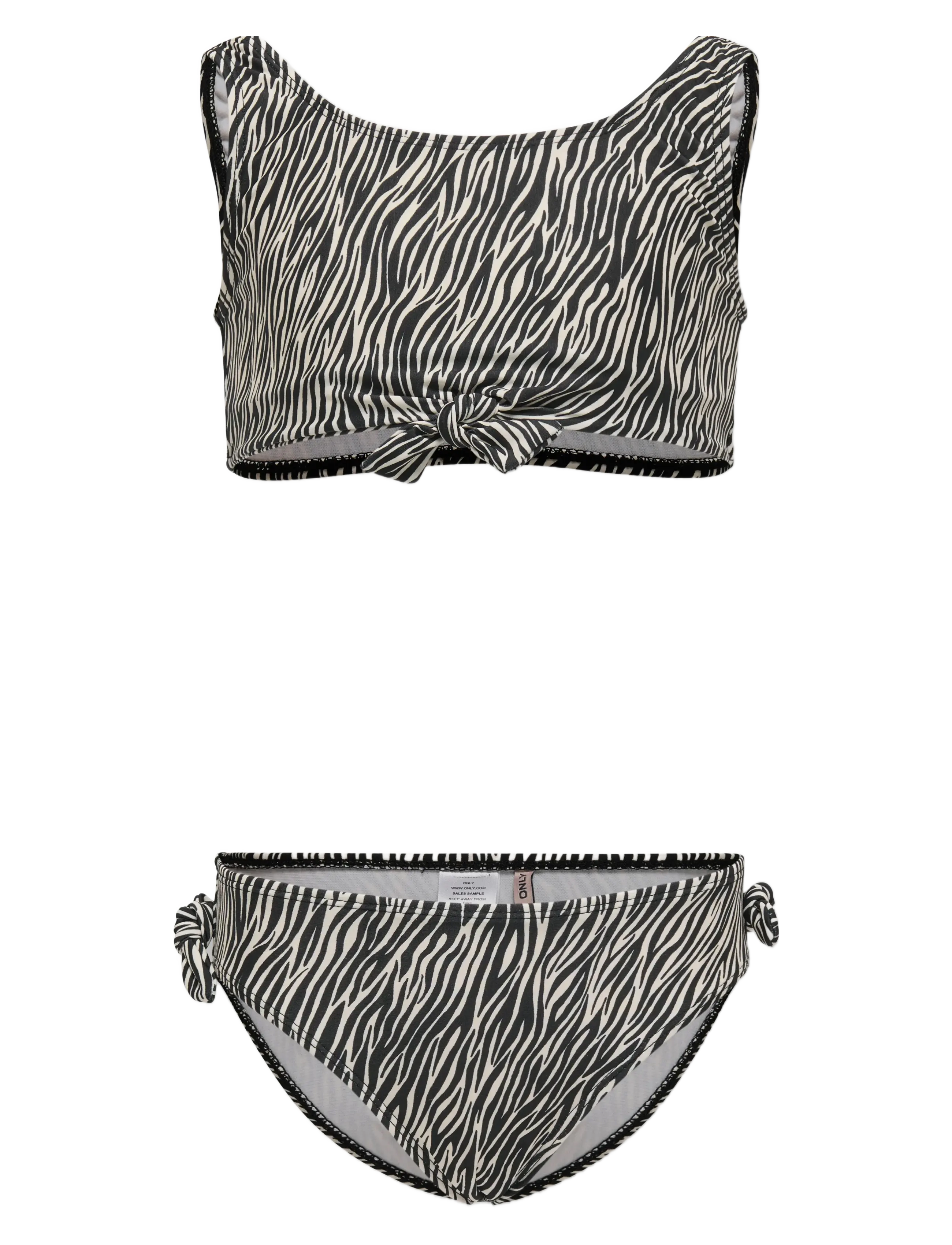 Kids Only KOGBEACH KNOT BIKINI SET ACC - Bikinier - CLOUD DANCER / black