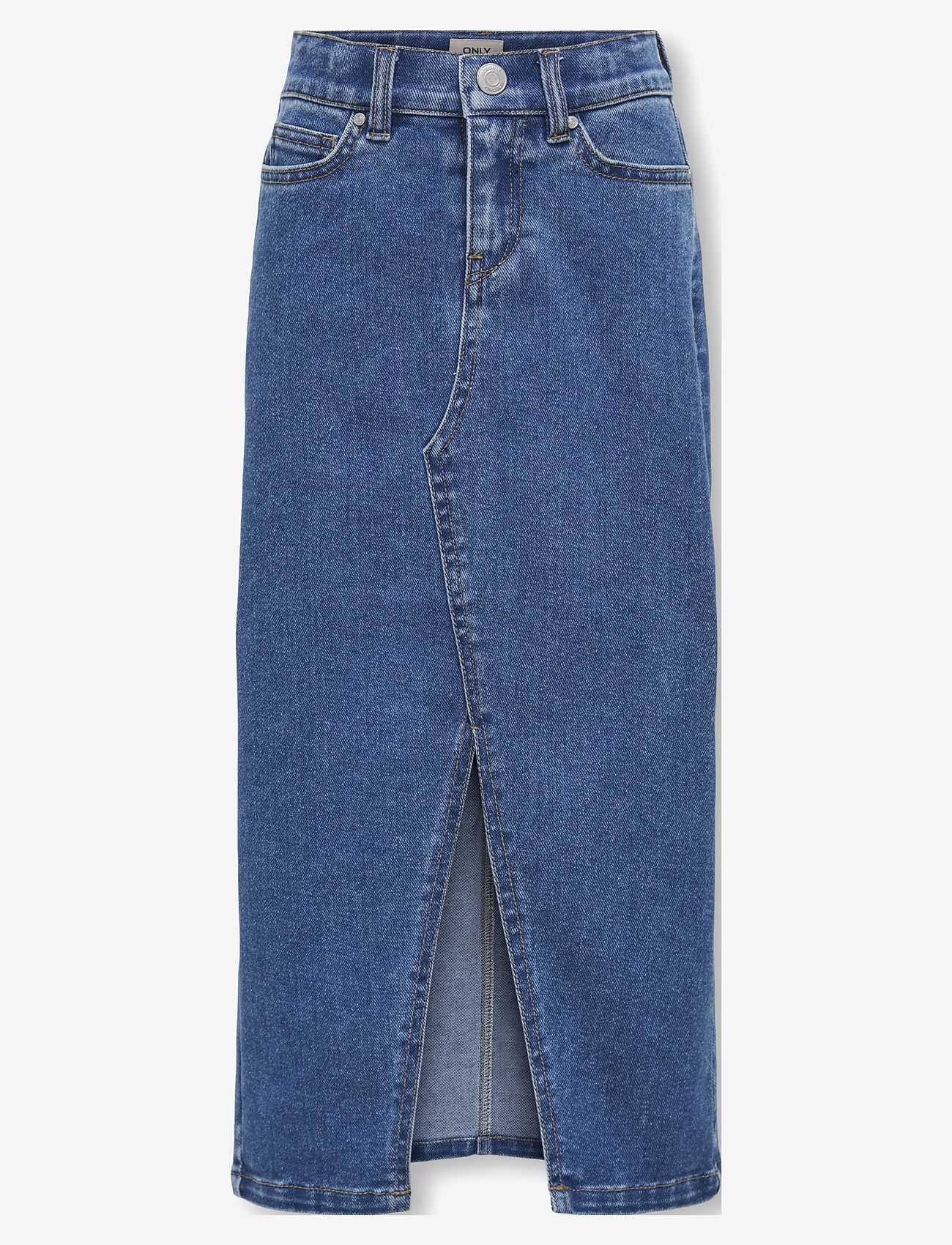 Kids Only - KOGSIRI FRONT SLIT SKIRT DNM GUA - jeansröcke - medium blue denim - 0