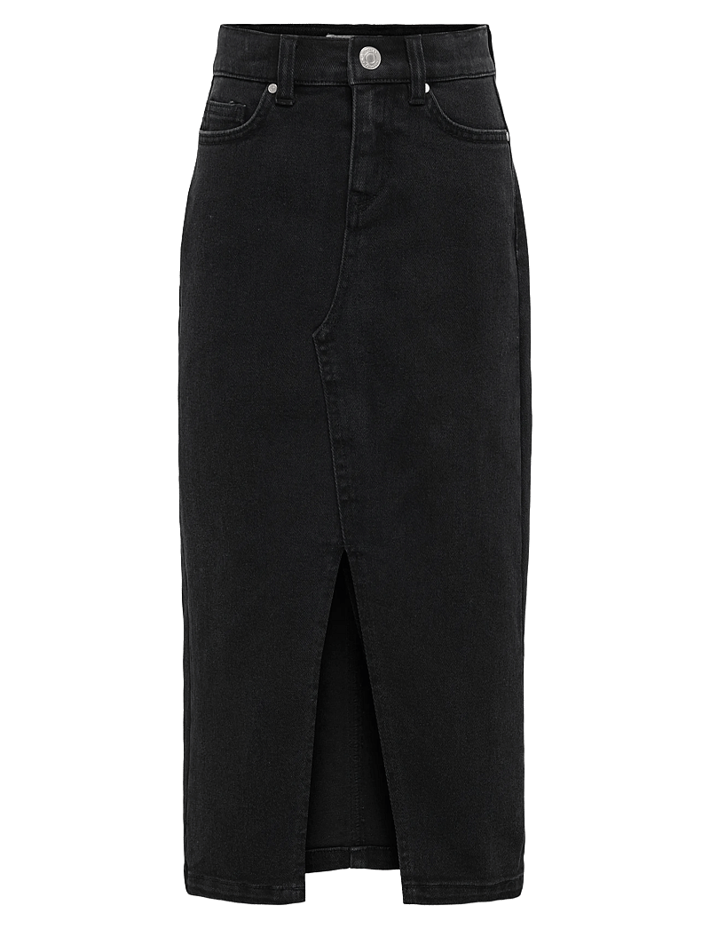Kids Only - KOGSIRI FRONT SLIT SKIRT WB DNM GUA - jeanskjolar - washed black - 1
