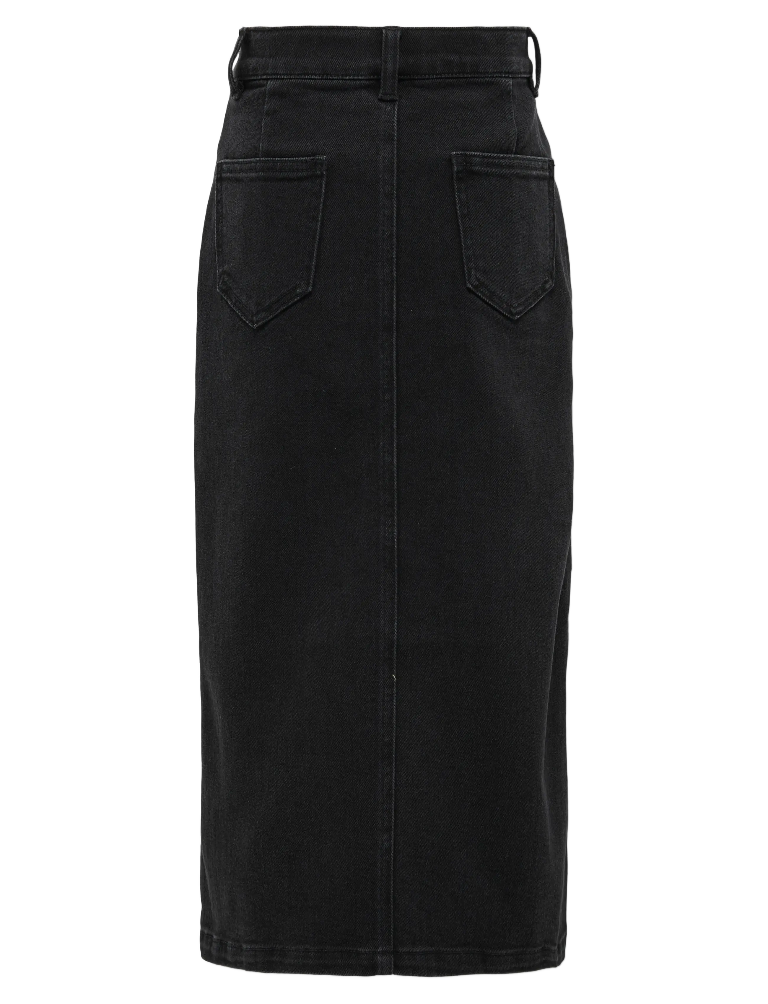Kids Only - KOGSIRI FRONT SLIT SKIRT WB DNM  GUA - teksaseelikud - washed black - 2