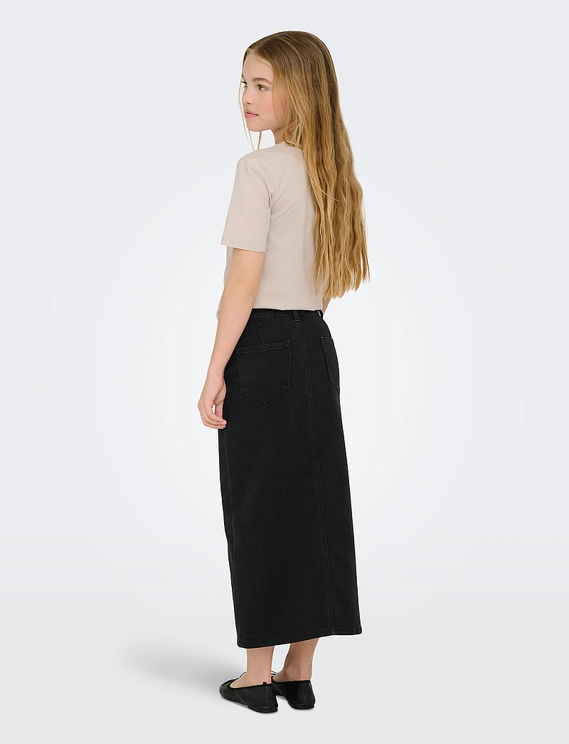 Kids Only - KOGSIRI FRONT SLIT SKIRT WB DNM GUA - jeanskjolar - washed black - 3
