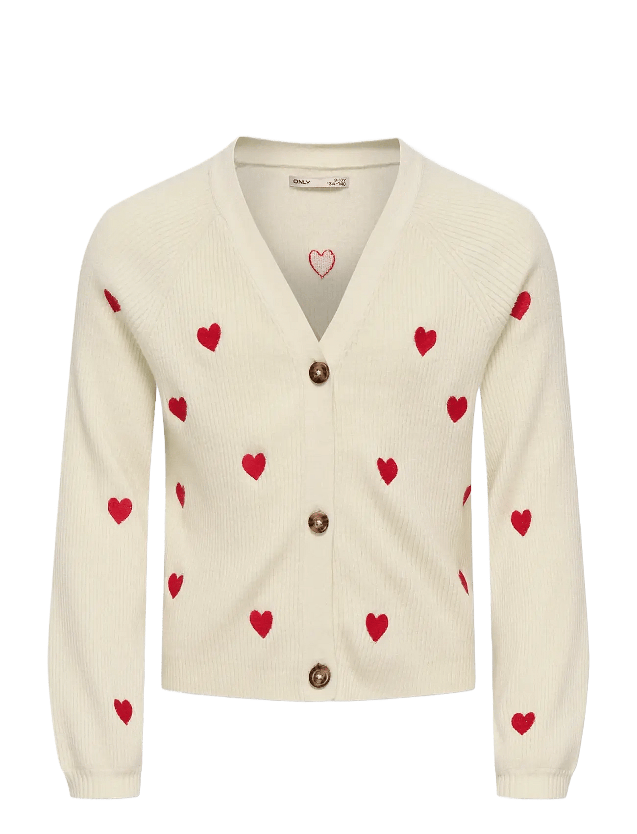 KOGDANA LIFE LS HEART VNECK CARDIGAN KNT - TOFU