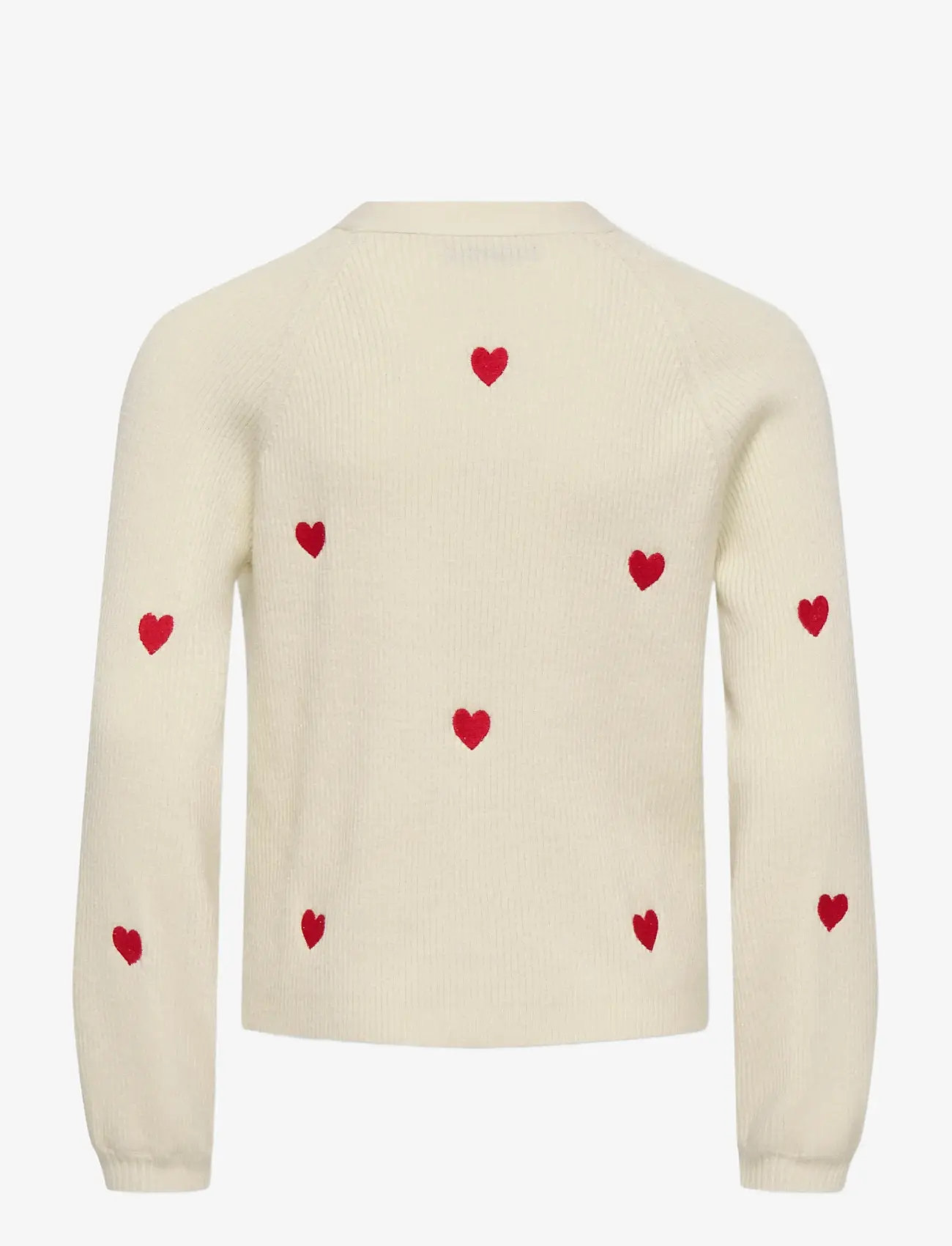 Kids Only - KOGDANA LIFE LS HEART VNECK CARDIGAN KNT - koftor - tofu - 1