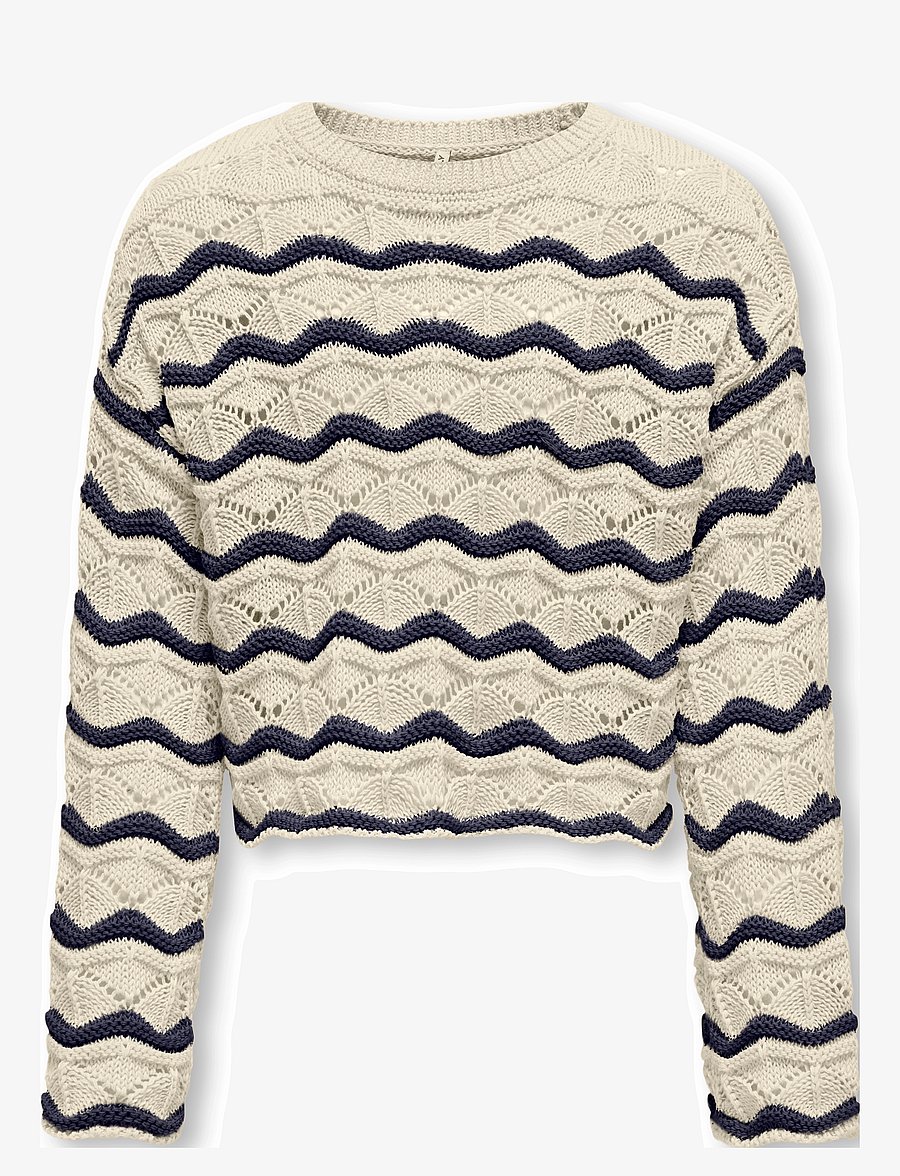 Kids Only - KOGDONNA LS O-NECK STRIPE STRUCTURE KNT - pullover - birch - 1