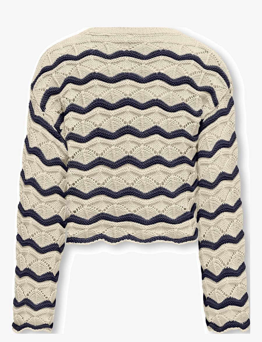 Kids Only - KOGDONNA LS O-NECK STRIPE STRUCTURE KNT - pullover - birch - 2