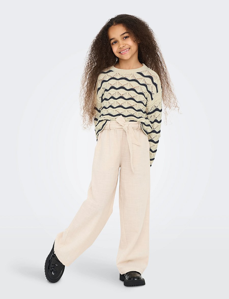 Kids Only - KOGDONNA LS O-NECK STRIPE STRUCTURE KNT - pullover - birch - 0