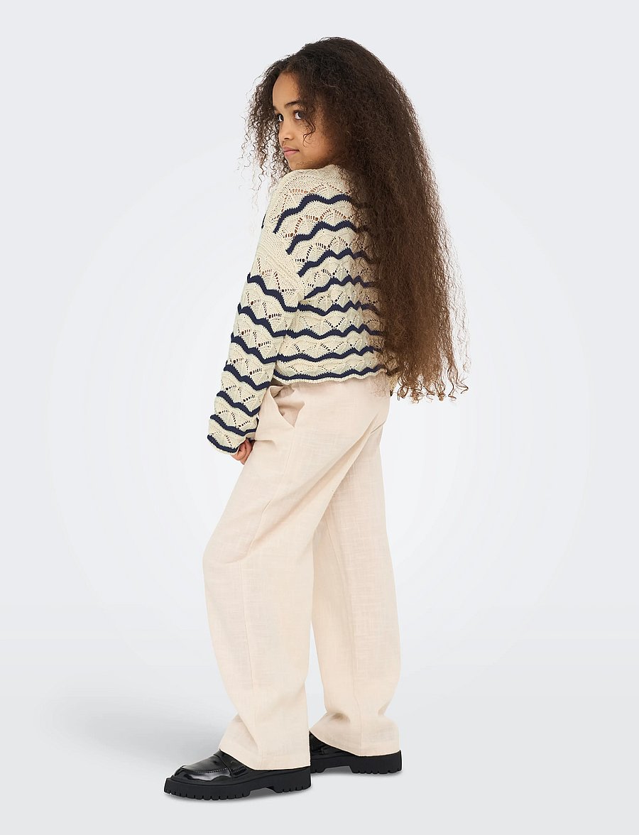 Kids Only - KOGDONNA LS O-NECK STRIPE STRUCTURE KNT - pullover - birch - 3