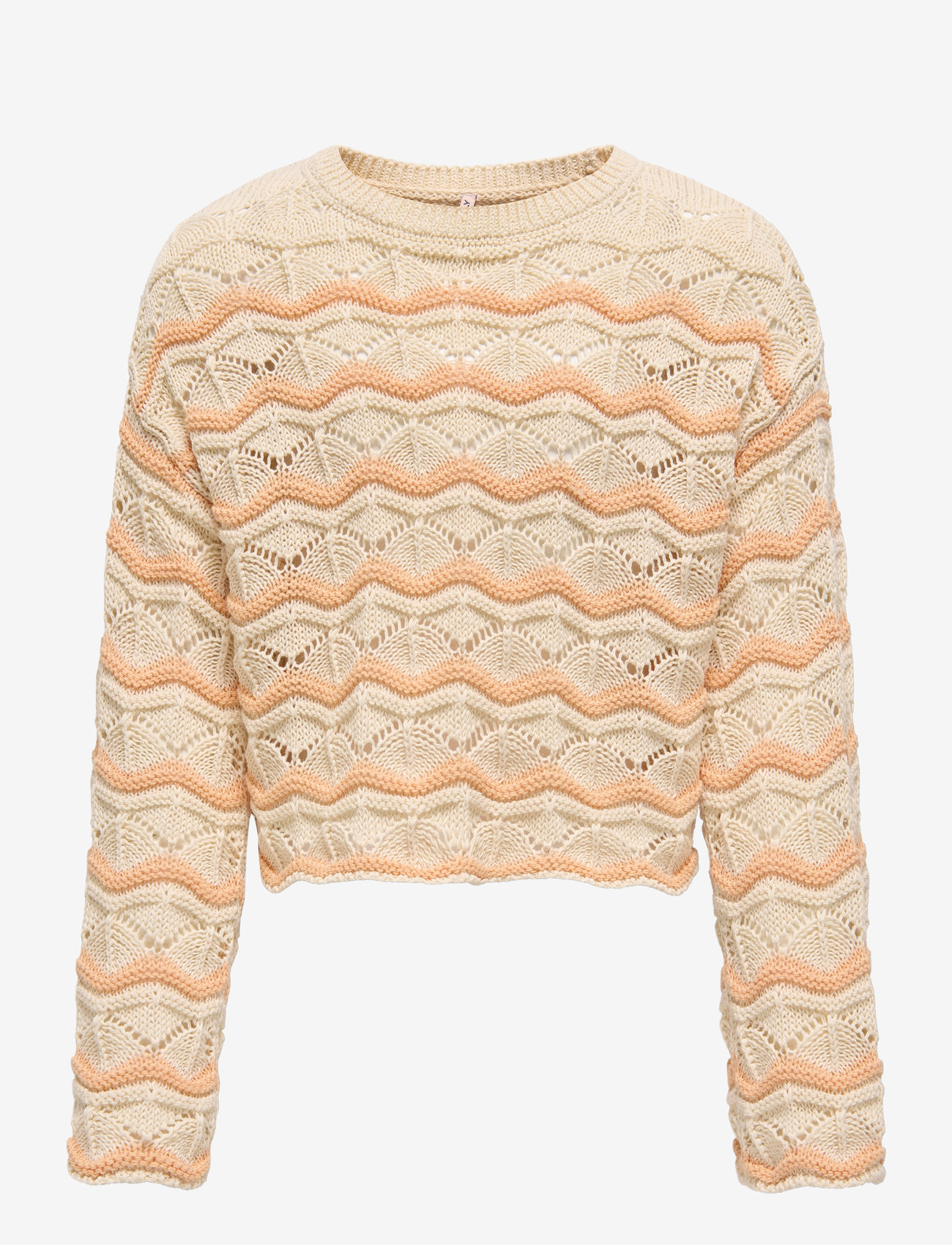 Kids Only - KOGDONNA LS O-NECK STRIPE STRUCTURE KNT - jumpers - birch - 1