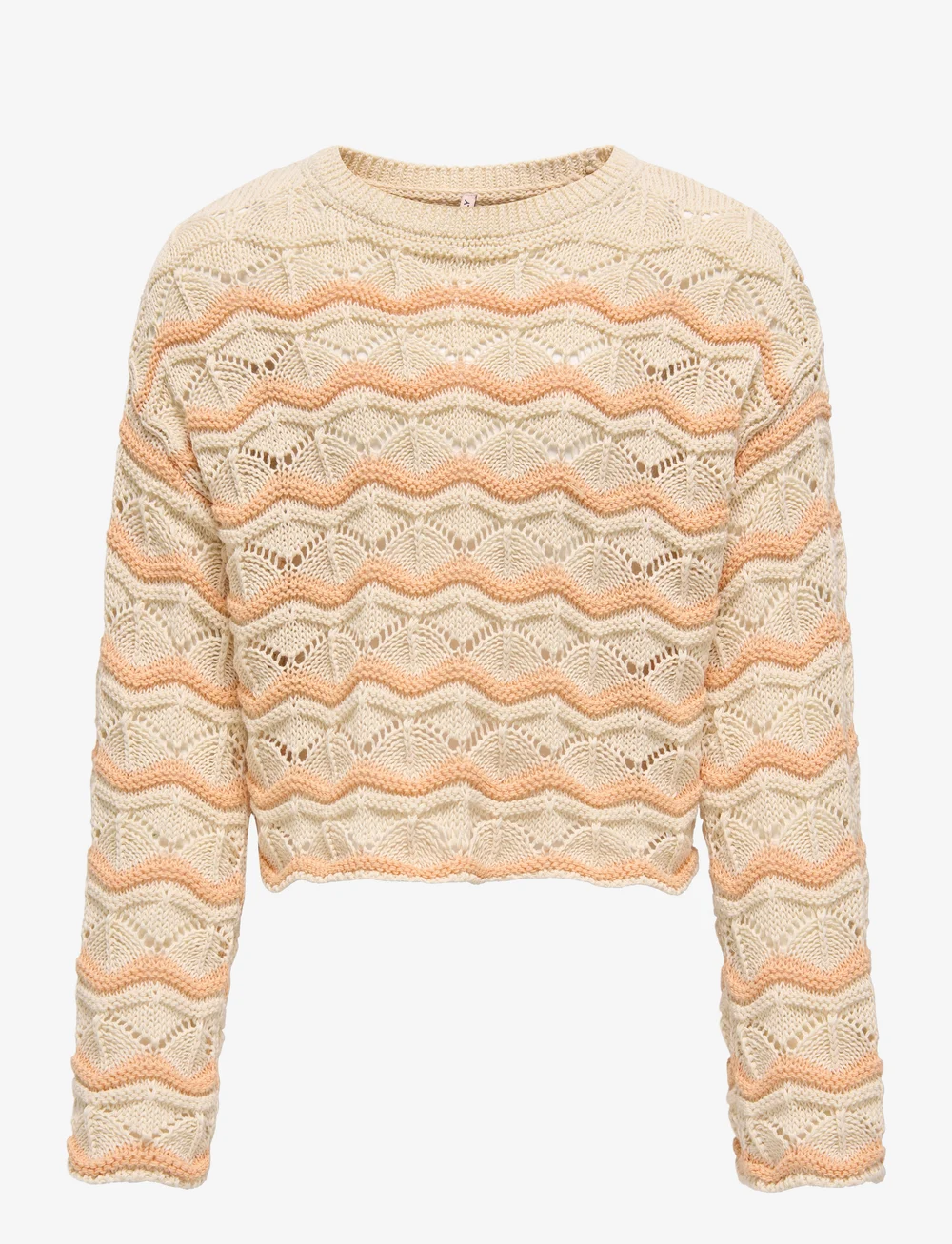 Kids Only - KOGDONNA LS O-NECK STRIPE STRUCTURE KNT - trøjer - birch - 1