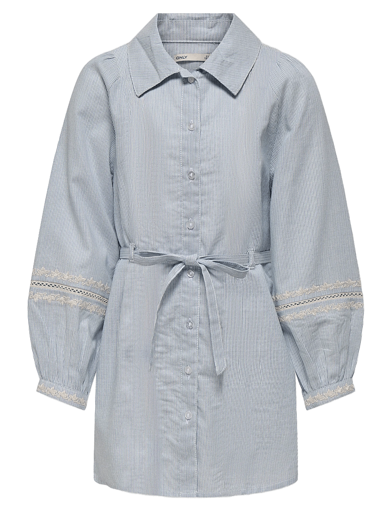 Kids Only - KOGMONICA ANE LS EMB DRESS WVN - langærmede hverdagskjoler - cloud dancer - 0