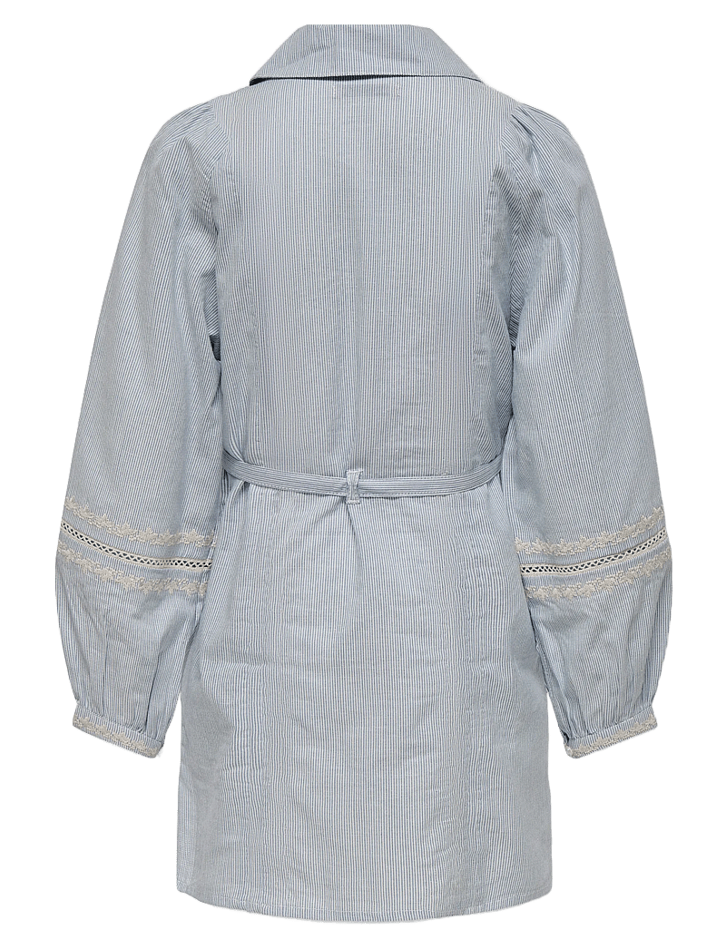 Kids Only - KOGMONICA ANE LS EMB DRESS WVN - langærmede hverdagskjoler - cloud dancer - 1