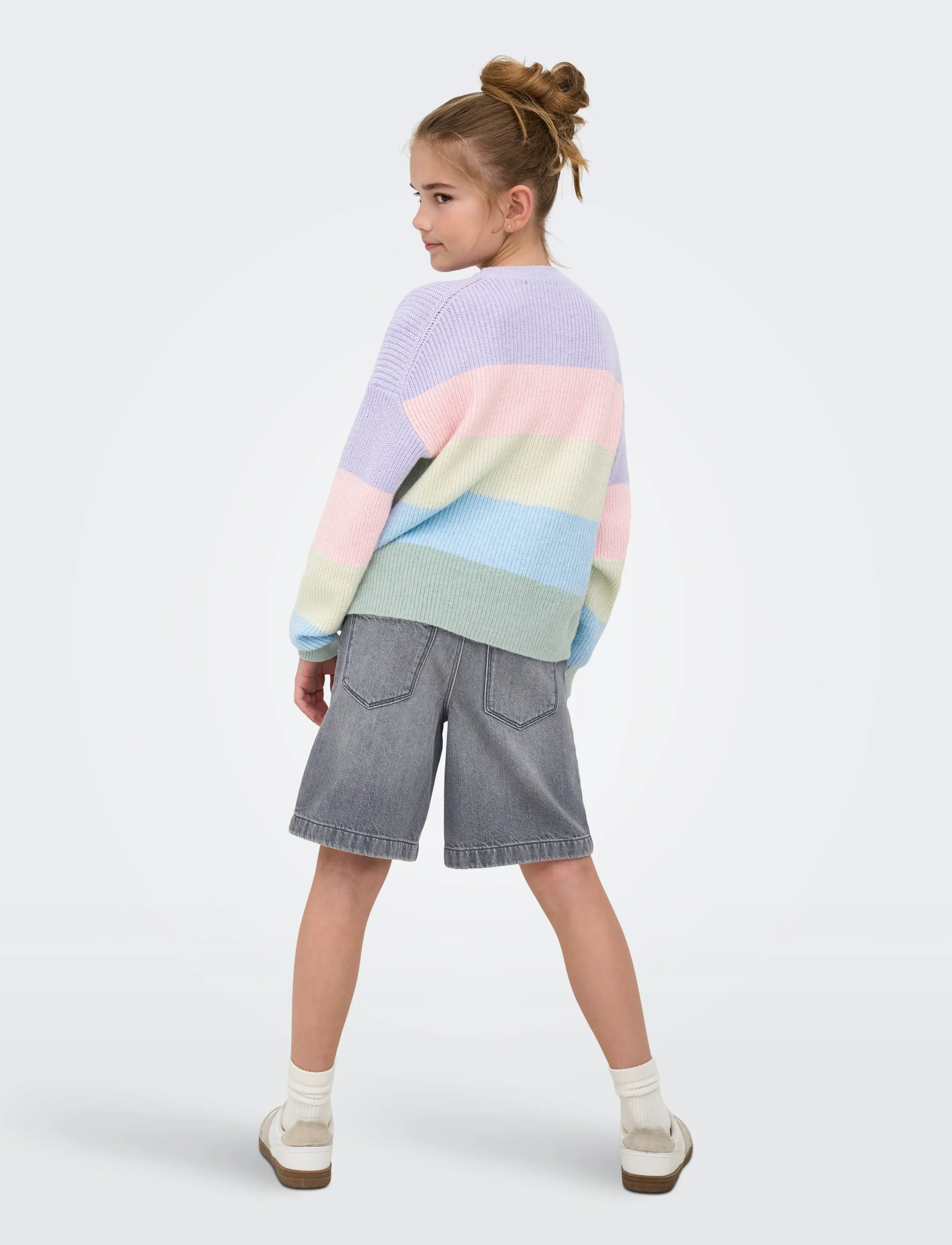 Kids Only - KOGCOMET WIDE LONG SHORTS DNM DIA NOOS - denimshorts - medium grey denim - 3