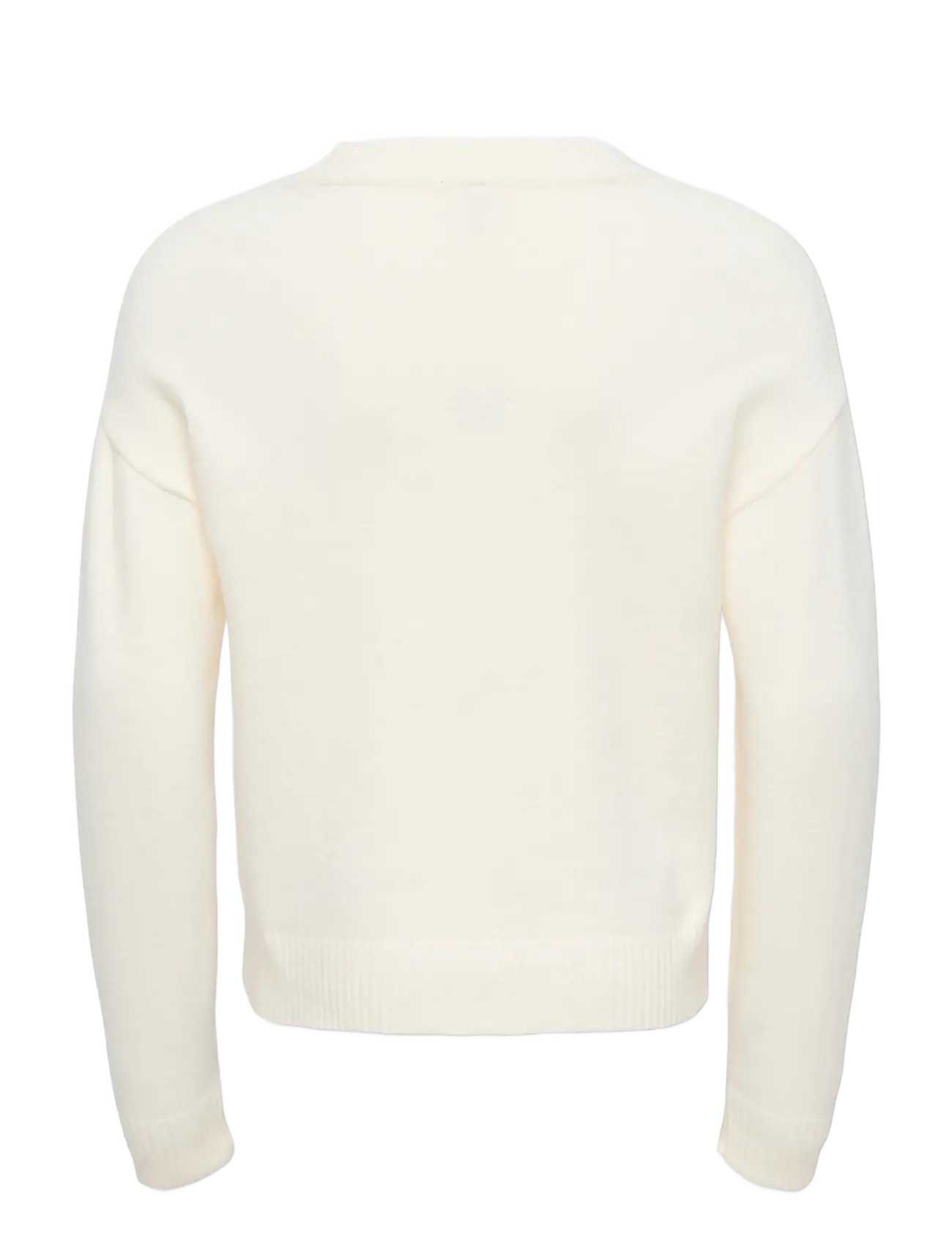 Kids Only - KOGLEVA LS HEART O-NECK CS KNT - cloud dancer - 1