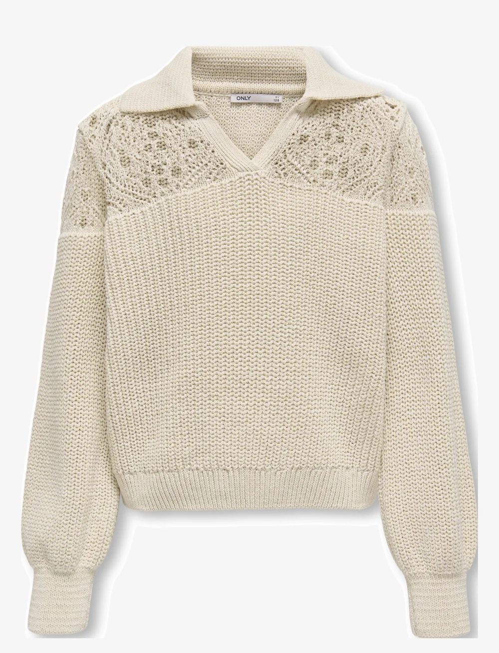 Kids Only - KOGMERYL LIFE LS POLO NECK KNT - pullover - birch - 1