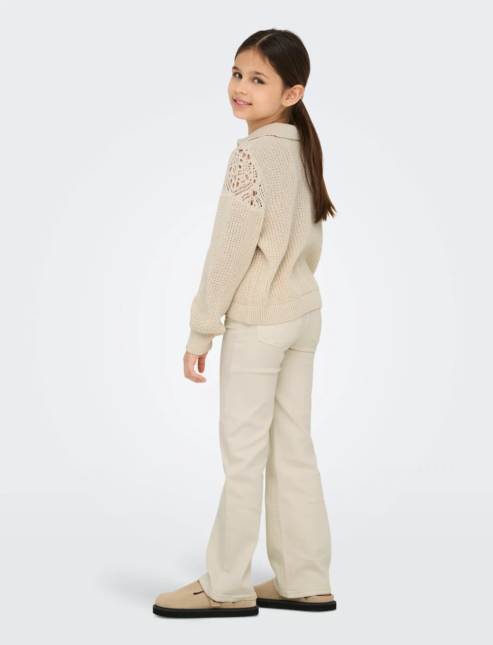 Kids Only - KOGMERYL LIFE LS POLO NECK KNT - pullover - birch - 0
