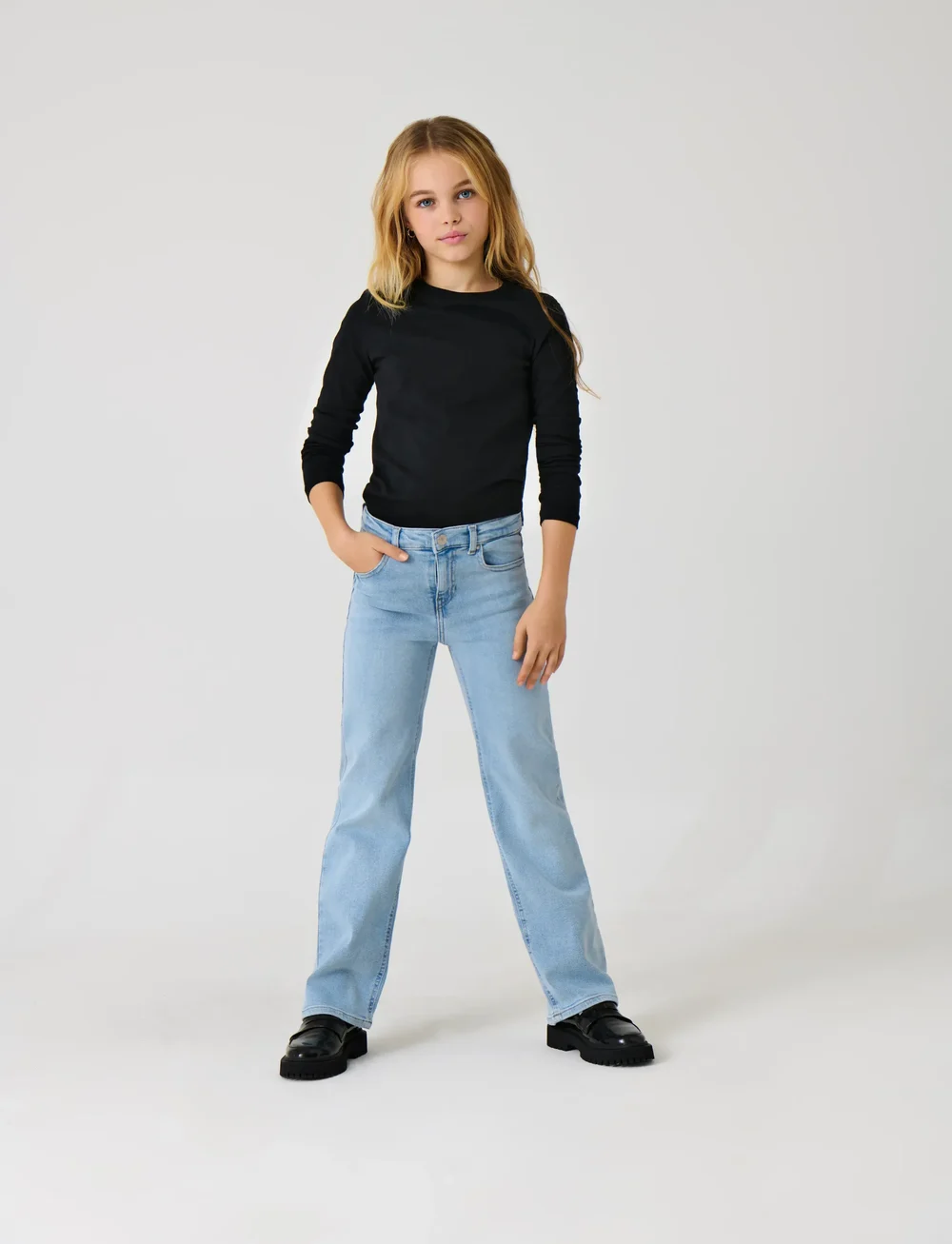 Kids Only - KOGJUICY LIFE WIDE LEG DNM DIA547 NOOS - laia säärega teksad - light blue denim - 0