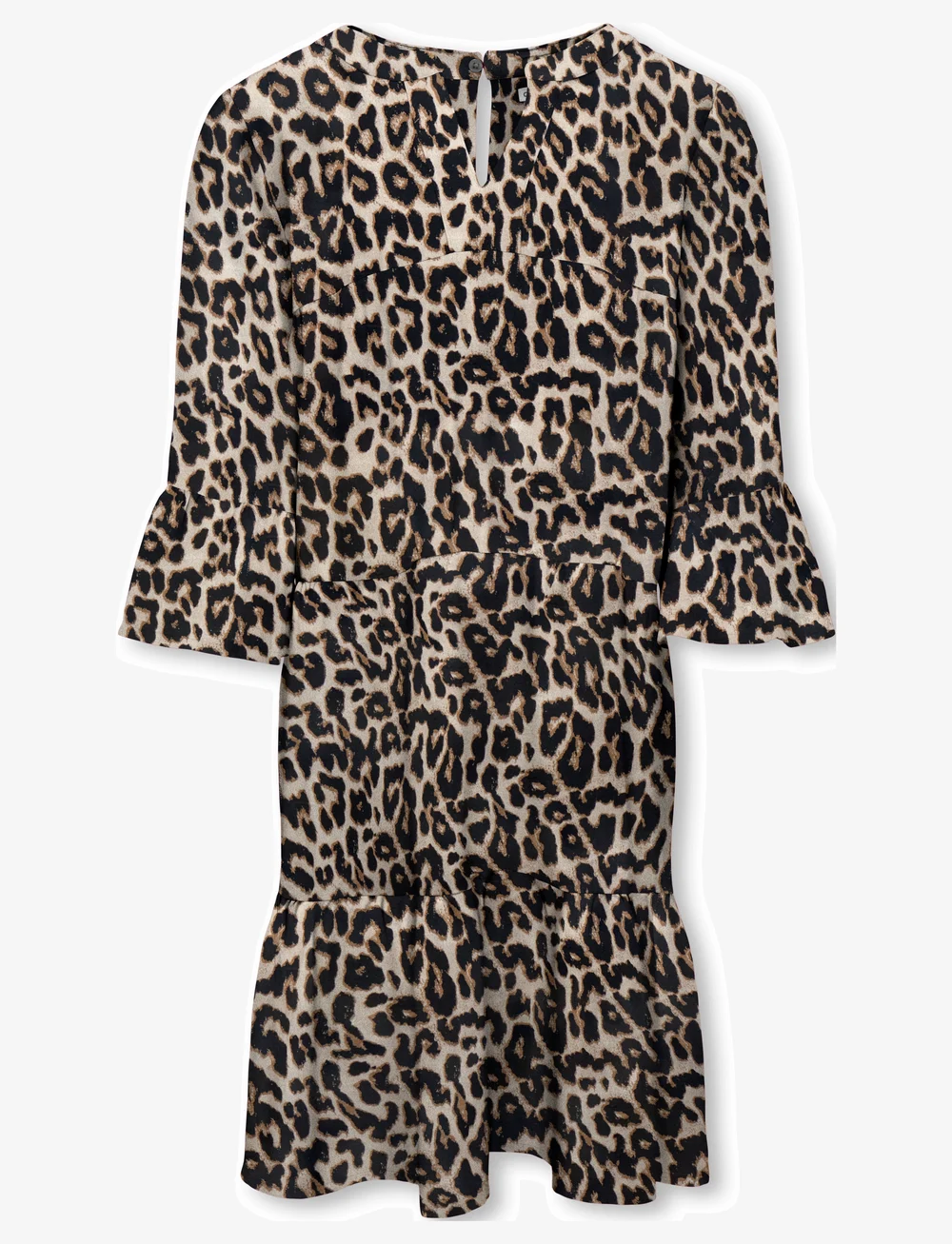 Kids Only - KOGGLOW LIFE ALBERTE 3/4 DRESS AOP WVN - langærmede hverdagskjoler - black - 0