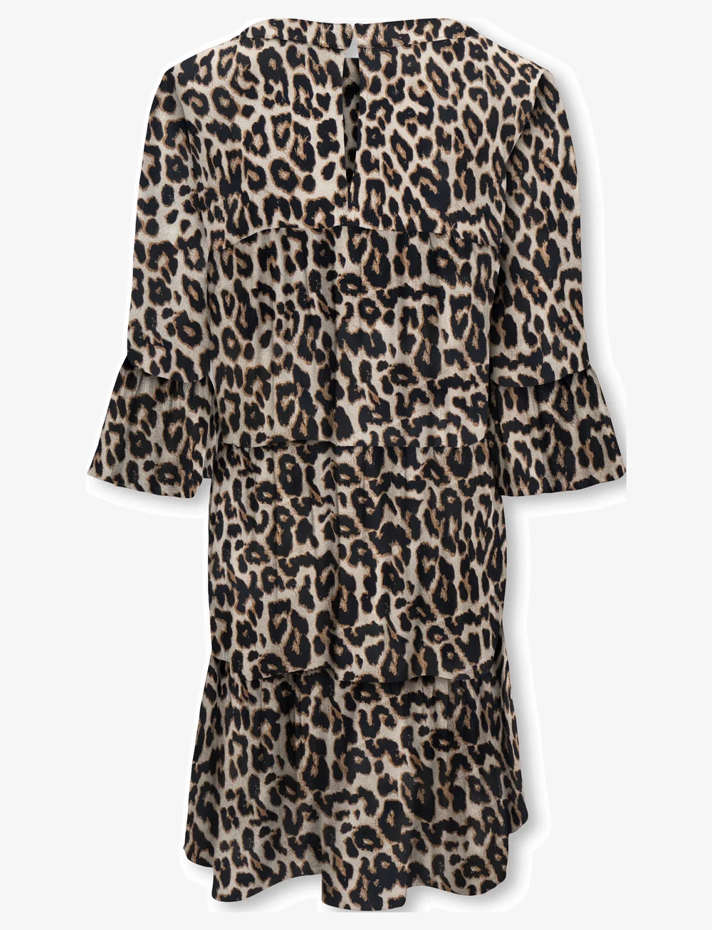 Kids Only - KOGGLOW LIFE ALBERTE 3/4 DRESS AOP WVN - langærmede hverdagskjoler - black - 1