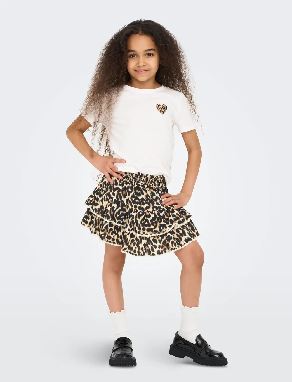 Kids Only - KOGGLOW LIFE TAPED EDGE SKORT AOP WVN - kurze röcke - black - 5