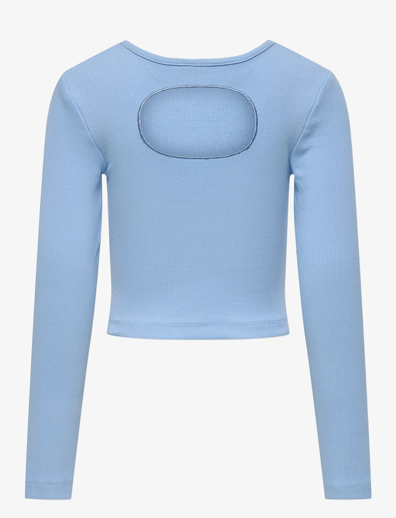 Kids Only - KOGNESSA LIFE LS CONTRAST CUTOUT TOP JRS - långärmade t-shirts - open air - 2