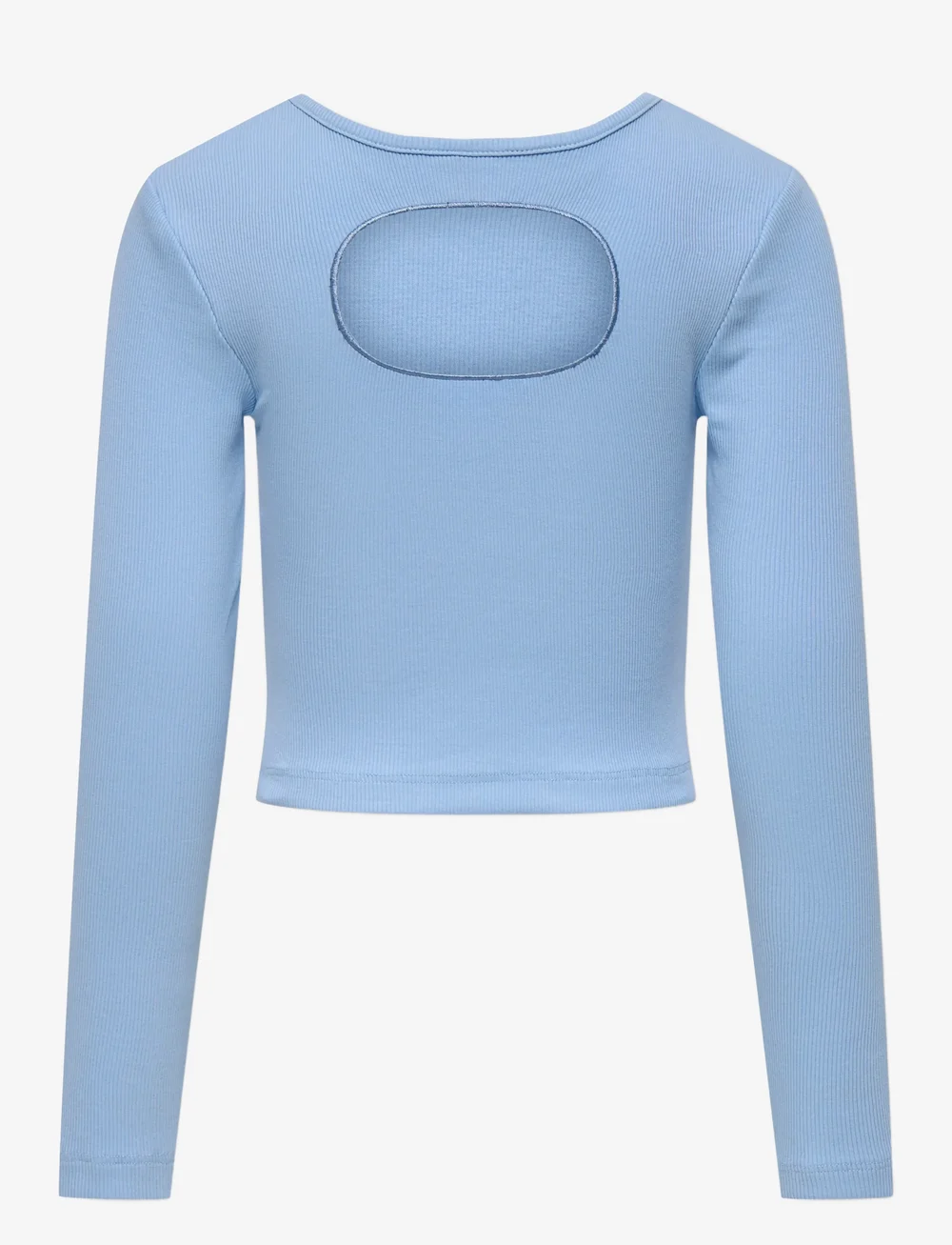 Kids Only - KOGNESSA LIFE LS CONTRAST CUTOUT TOP JRS - långärmade t-shirts - open air - 2