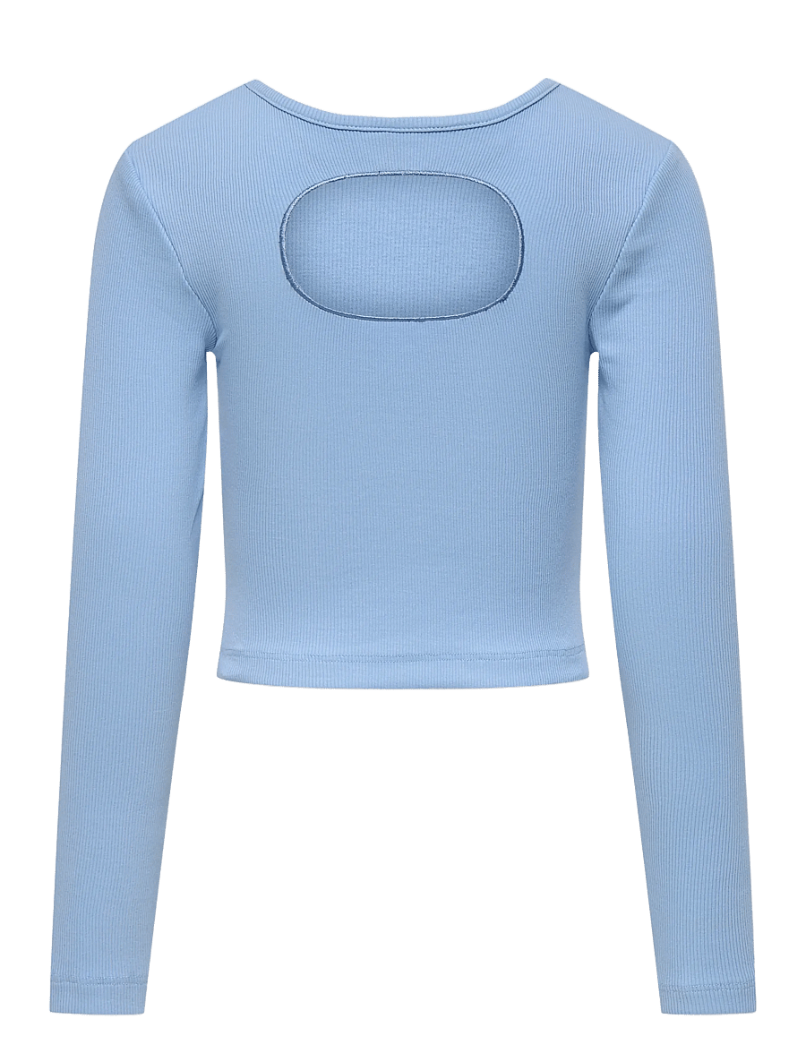 Kids Only - KOGNESSA LIFE LS CONTRAST CUTOUT TOP JRS - langärmelig - open air - 2